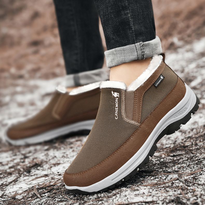 Men's Comfortable Breathable Walking Loafers Velvet shoes