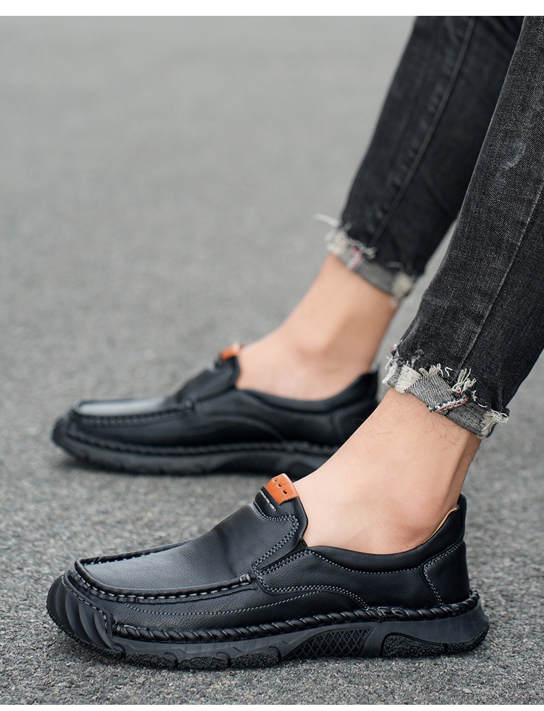Limited Time Sale 70% OFF-Men’s Handmade Premium Leather Slip On Shoes