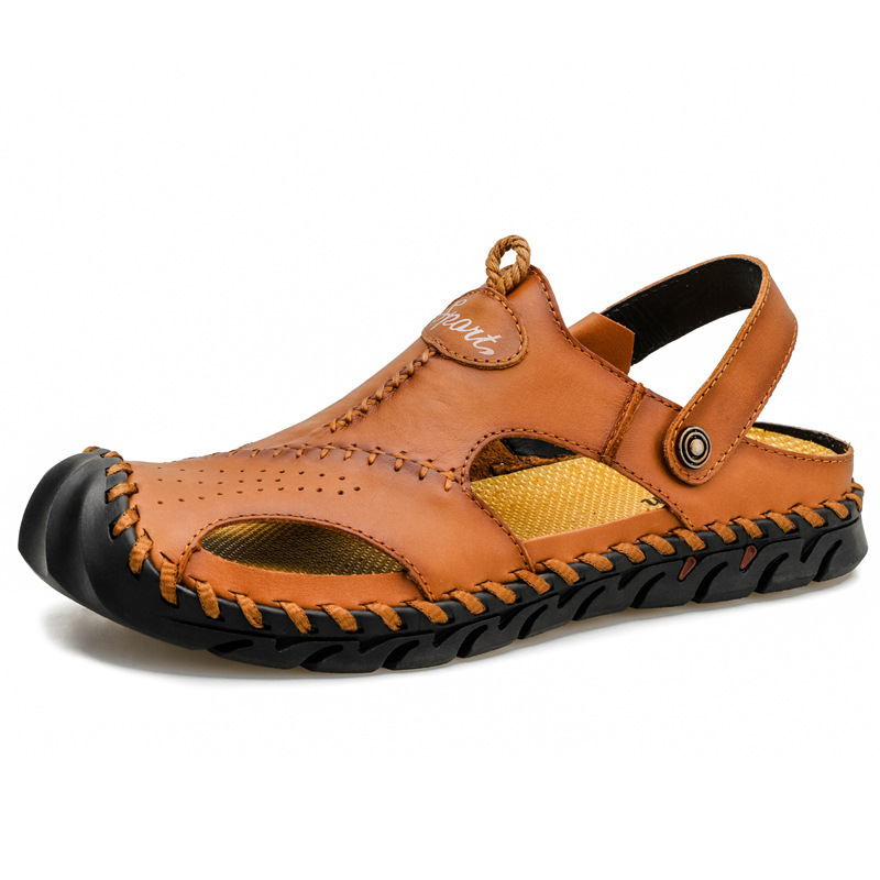 Casual, comfortable, soft sole, non-slip, closed leather sandal