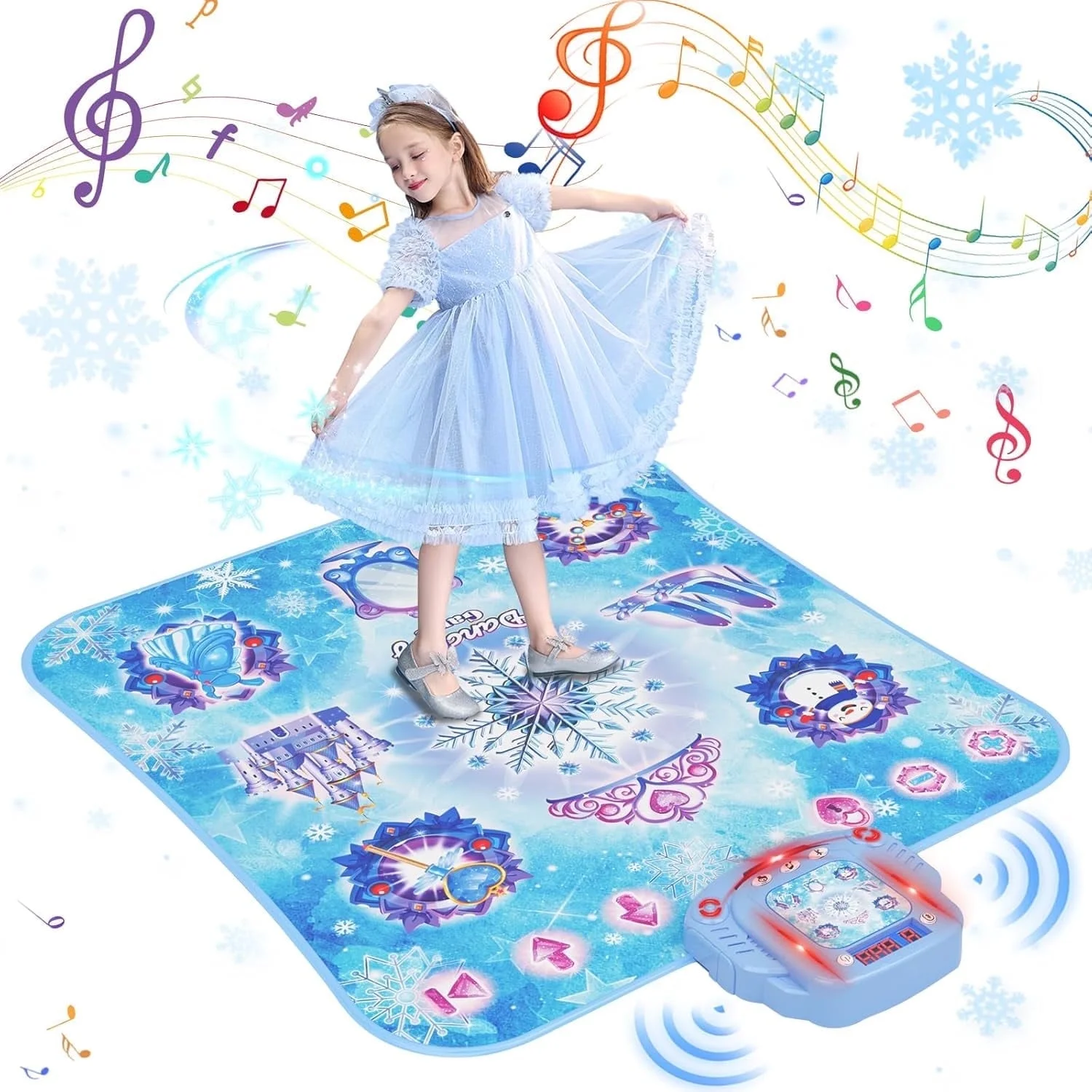 Adofi Wireless Video Game Dance Pad Set with Built-in Music