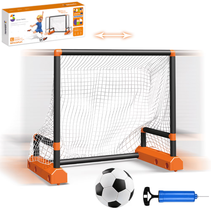 Richgv Moving Soccer Goal for Kids 3-12, Mini Soccer Goals with Wheels, Toodlers Soccer Toys for Boys Girls for Backyard Garden Indoor Outdoor