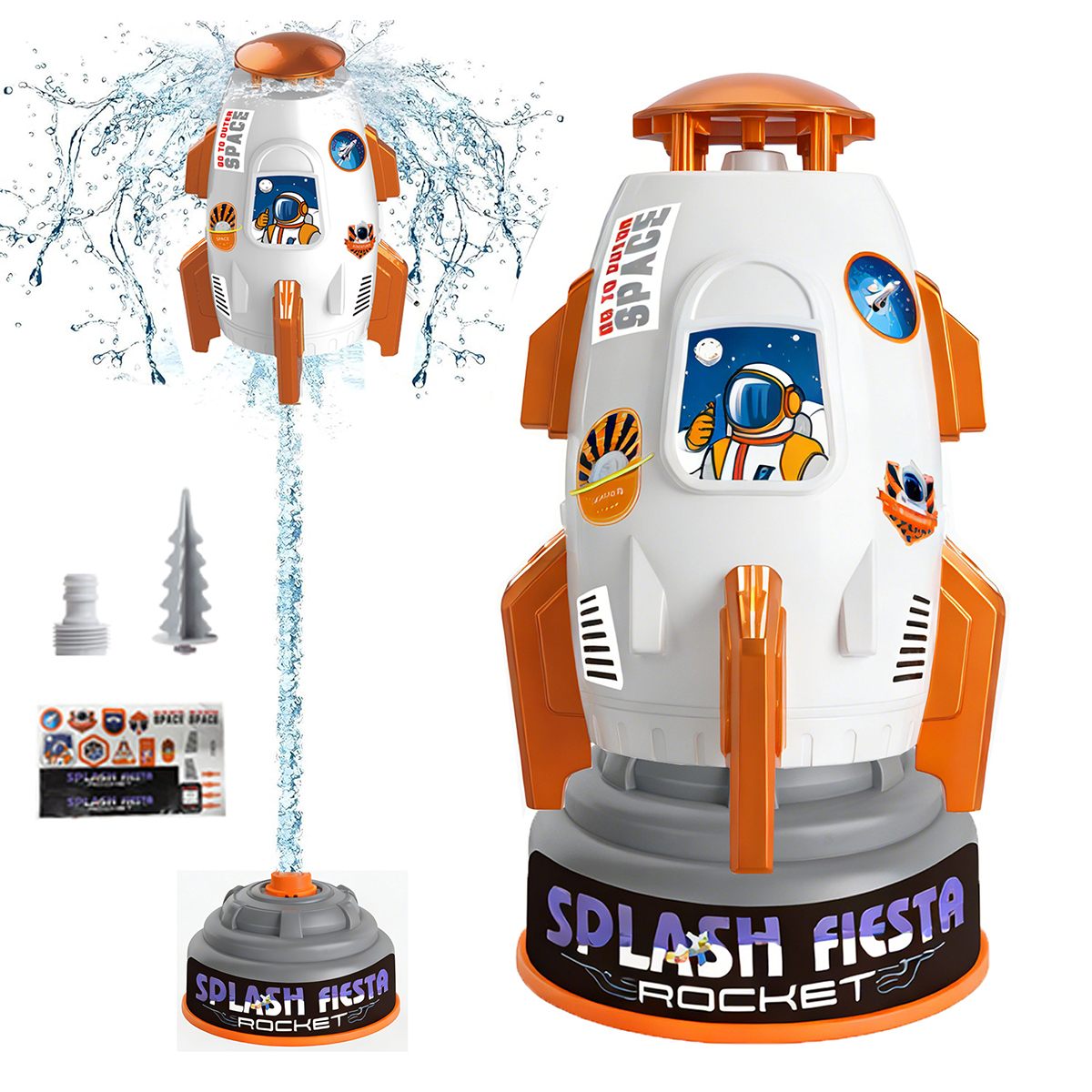 Adofi Sprinkler Rocket Launcher Outdoor Water Toys for Kids