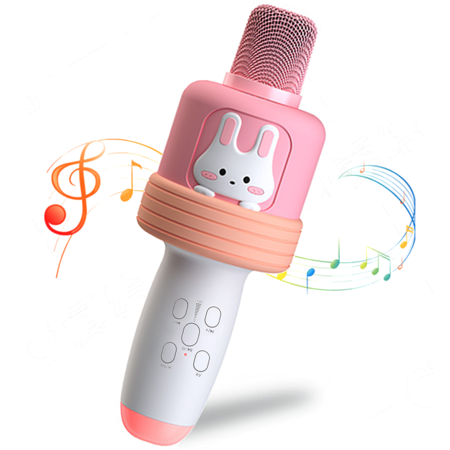 Richgv Kids Karaoke Microphone Toys for Girls 3-6 Years, Handheld Wireless Bluetooth Mic Speaker Machine with LED Light, Kids Toys Birthday Party Gift for Toddlers