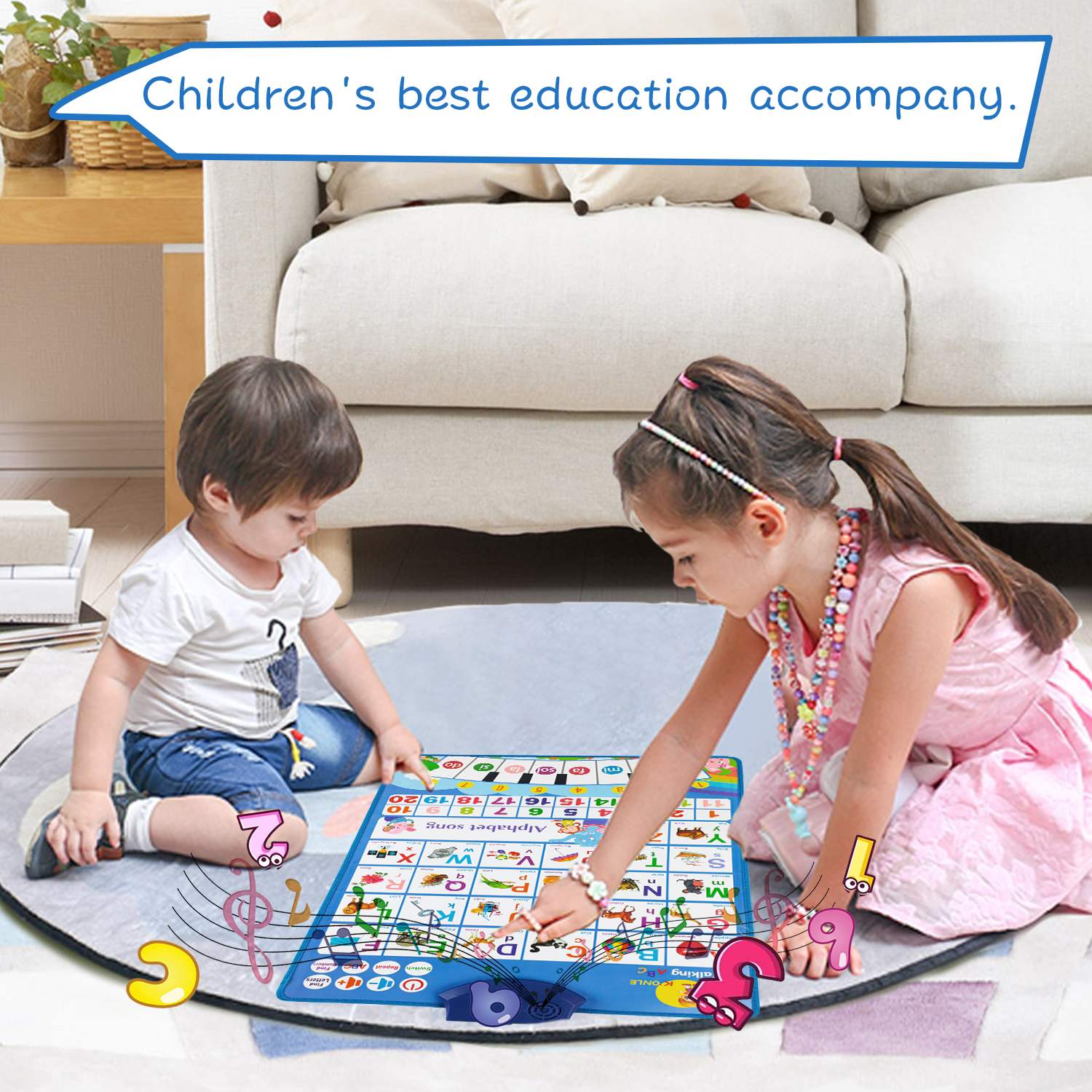 Richgv Electronic Alphabet Wall Chart, Toddler Toys for 1 Year Old Boys Girls, Educational Preschool Learning Toy Interactive Montessori Toy Alphabet Poster