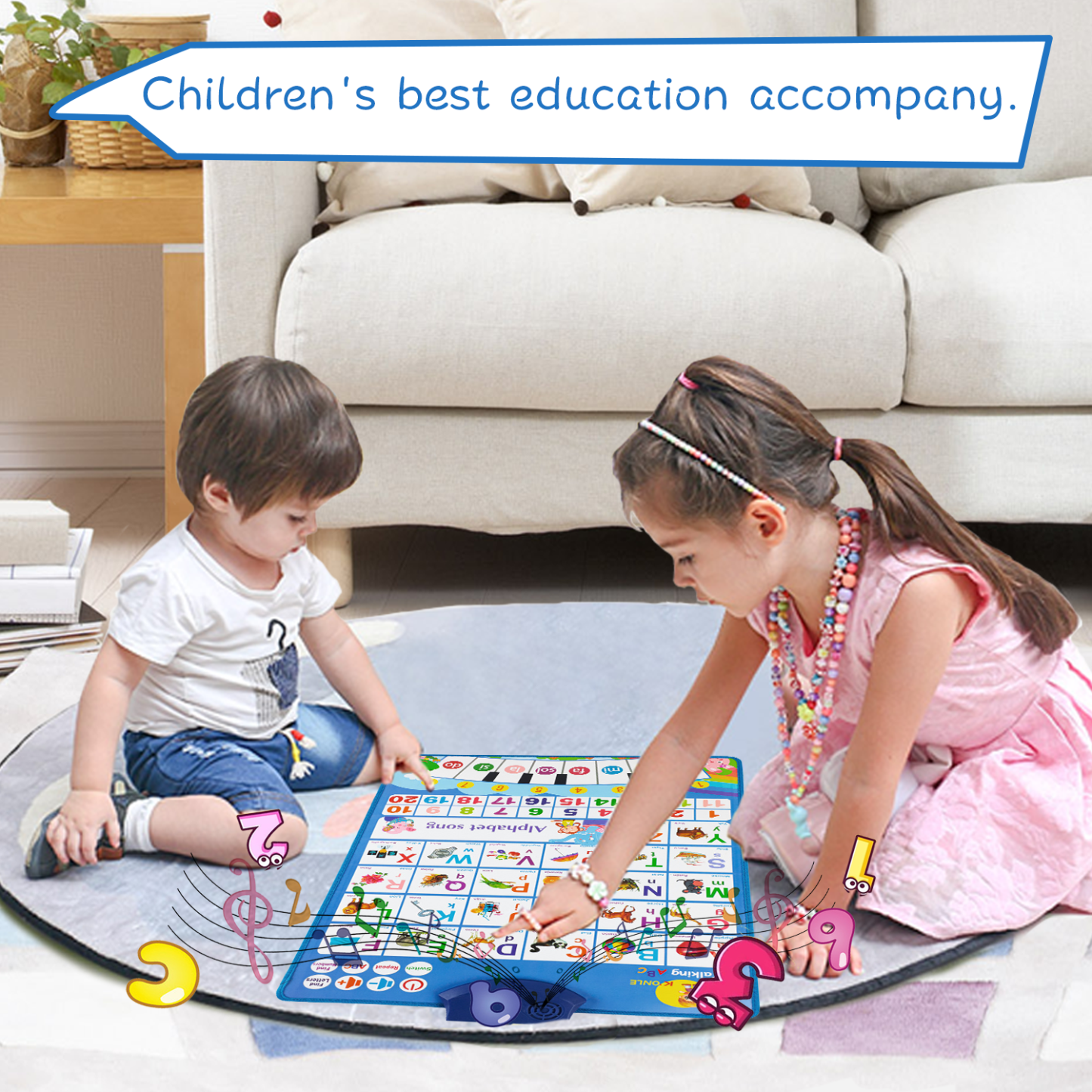 Richgv Electronic Alphabet Wall Chart, Toddler Toys for 1 Year Old Boys Girls, Educational Preschool Learning Toy Interactive Montessori Toy Alphabet Poster