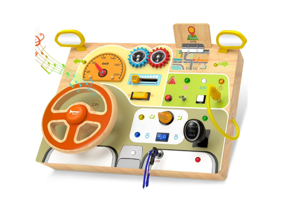 Adofi Montessori Busy Board for Toddlers