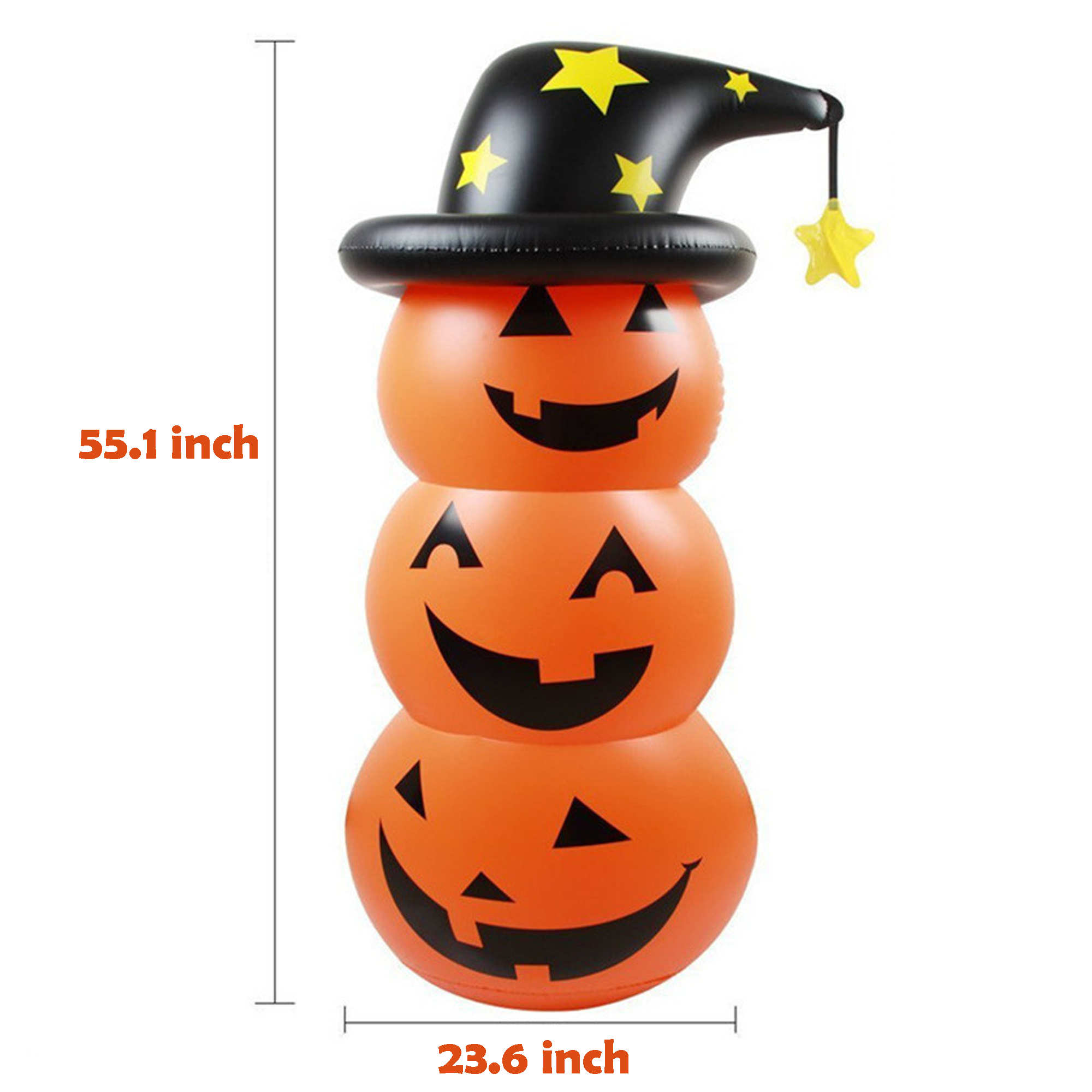 Richgv Halloween Inflatable Decoration Pumpkins Tumbler, 4.6 FT Halloween Decor Pumpkin Toy for Garden Party Indoor Outdoor Yard