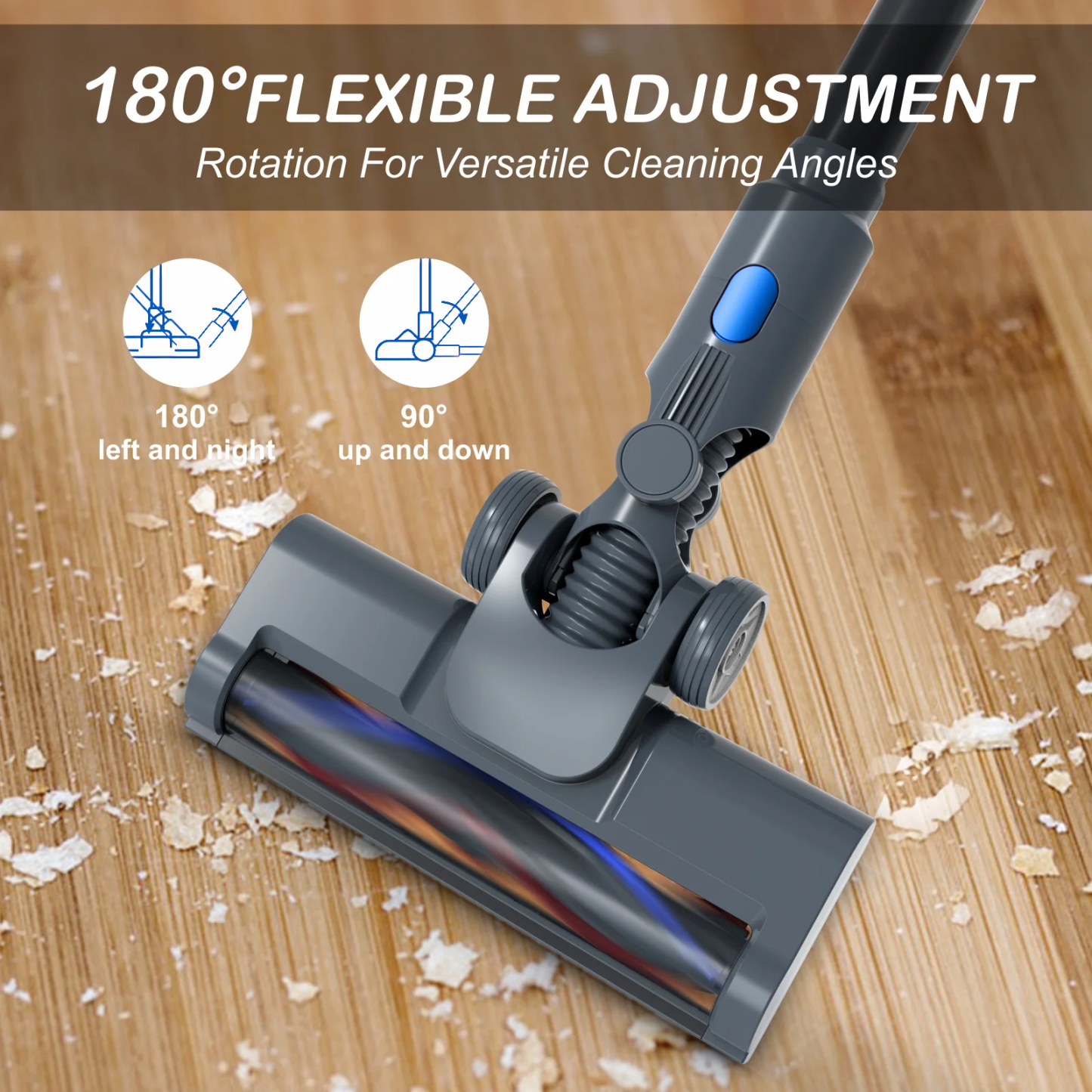 [Copy]Mixfun  Cordless Stick Vacuum Cleaner Lightweight for Pet Hair Led Display Screen M600 New