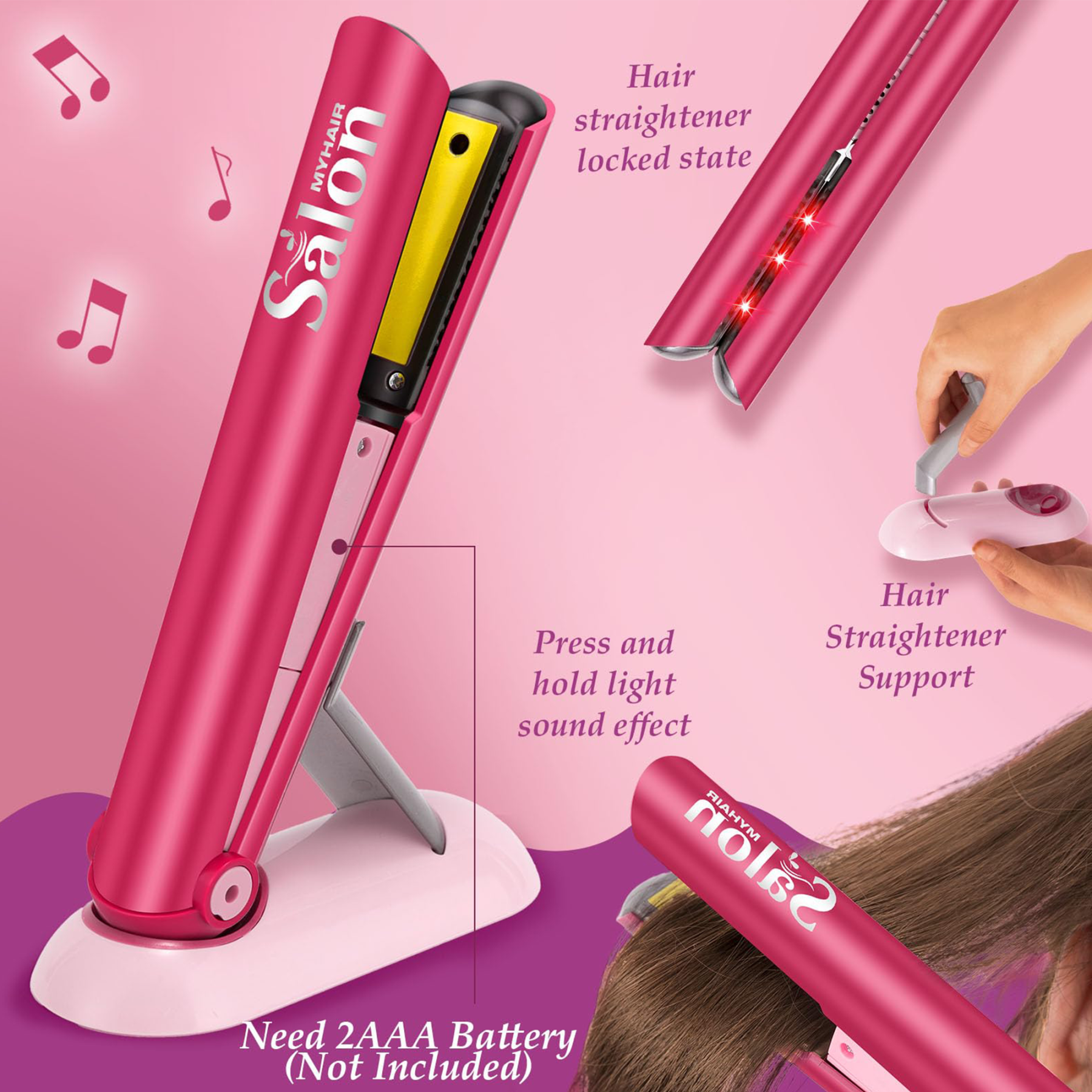 Richgv Girls Toys Hair Salon Playset, 22 Pcs Pretend Play Beauty Salon Hair Stylist Kid Toy with Hairdryer Accessories Makeup Set Gift for Girls