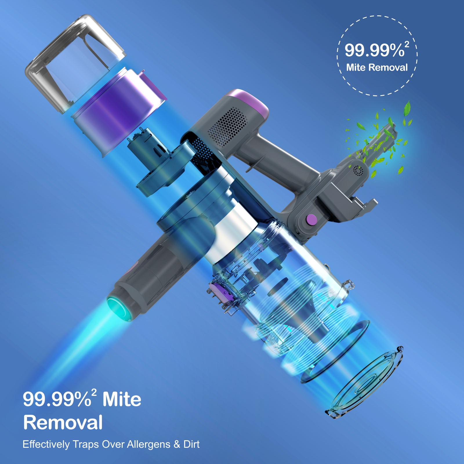 Mixfun  Cordless Stick Vacuum Cleaner Lightweight for Pet Hair Led Display Screen M600 New