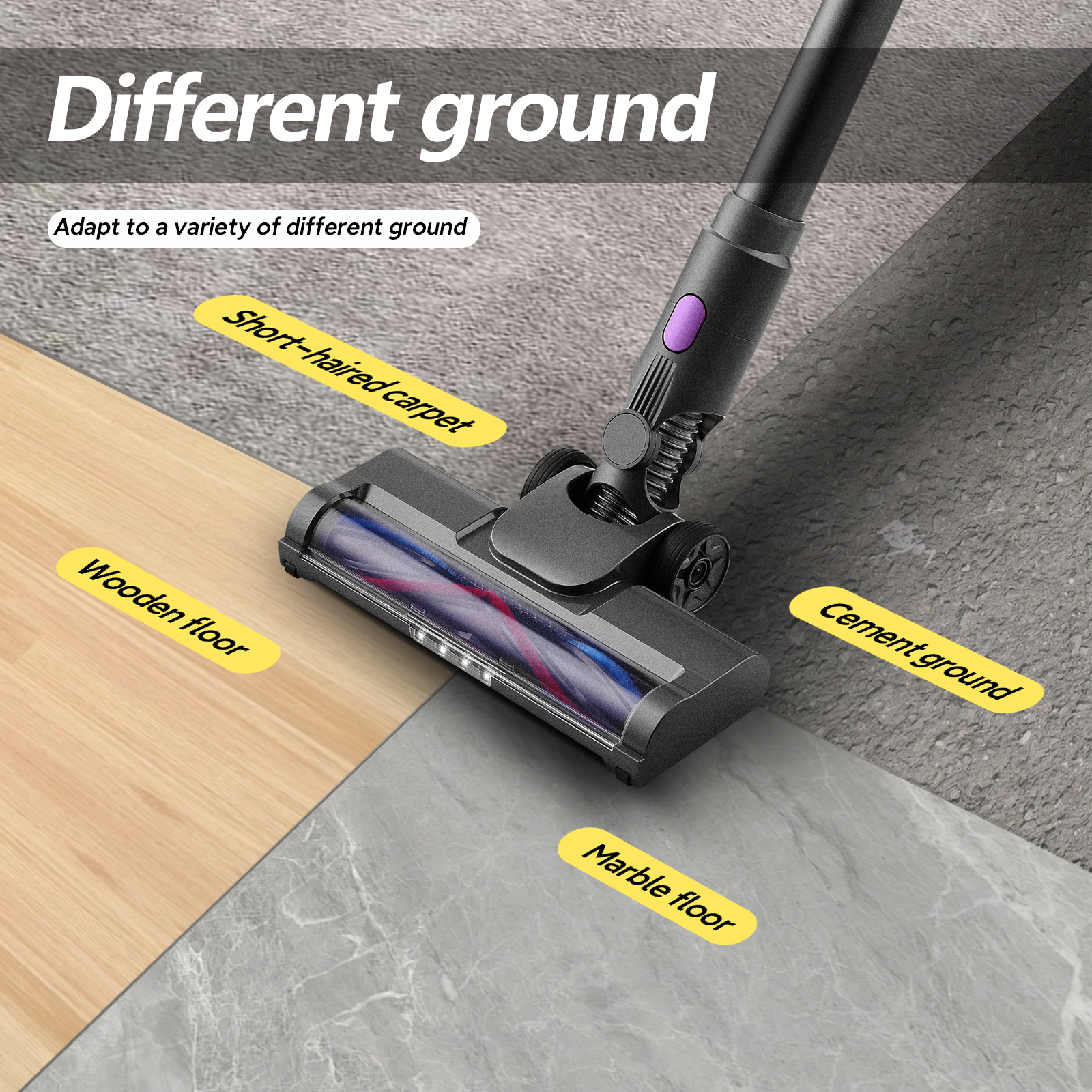 Mixfun  Cordless Stick Vacuum Cleaner Lightweight for Pet Hair Led Display Screen M600 New