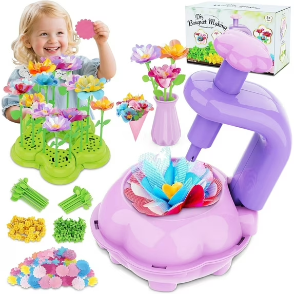 Adofi 228PCS Fabric Flower Bouquets Toys