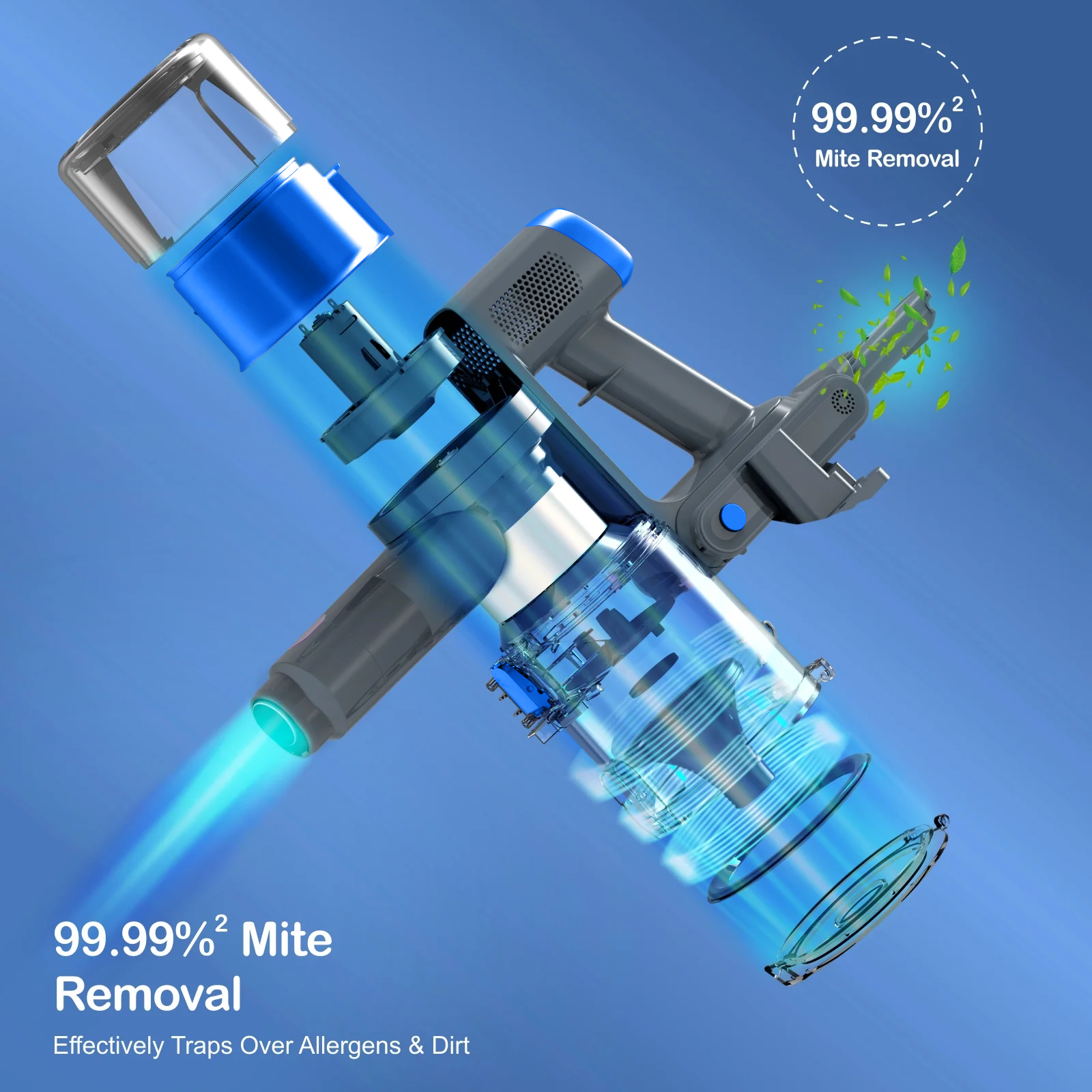 [Copy]Mixfun  Cordless Stick Vacuum Cleaner Lightweight for Pet Hair Led Display Screen M600 New