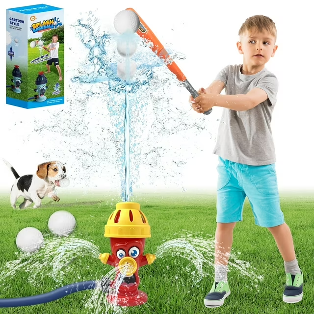 Adofi Baseball Lawn Sprinkler with 3 Baseball