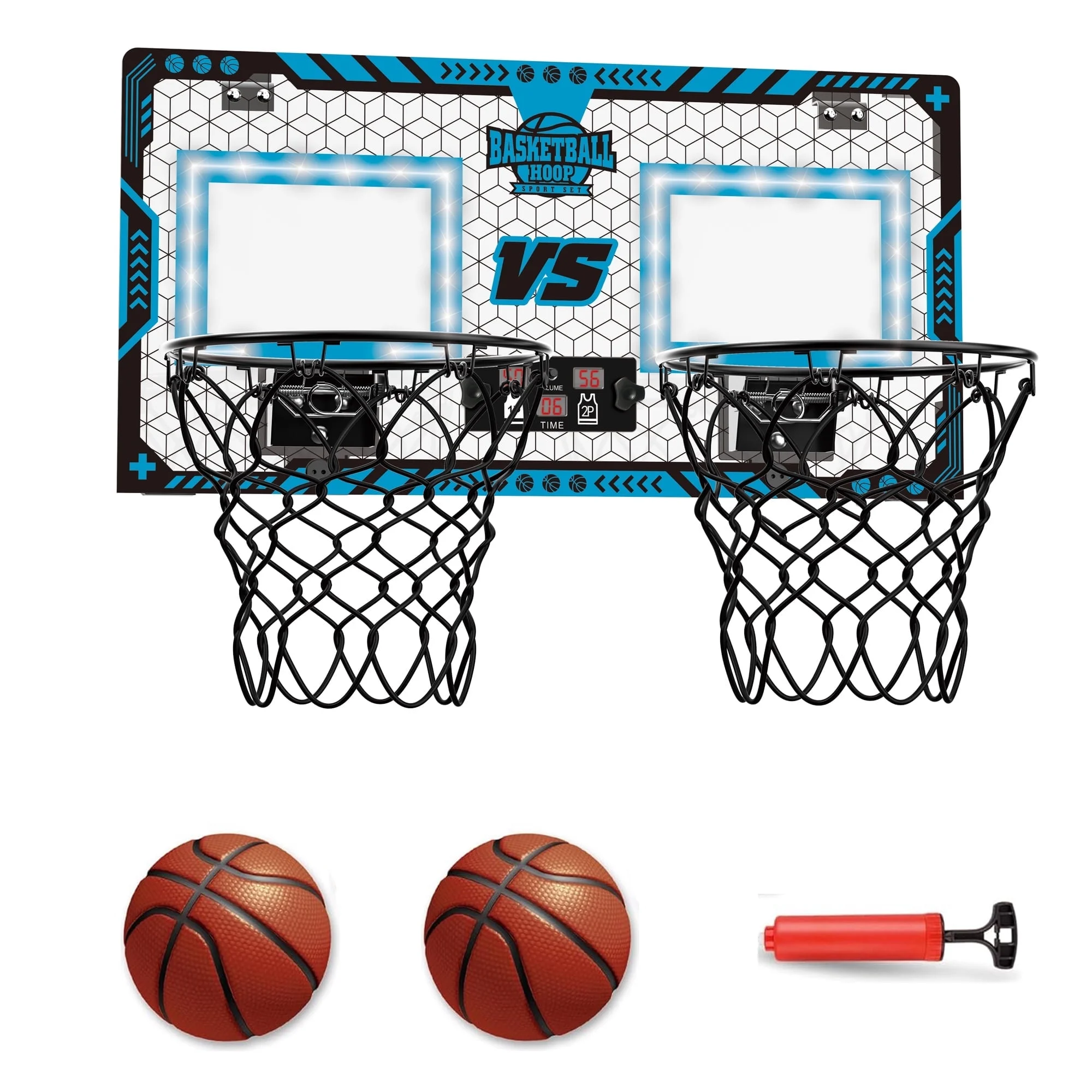 Adofi 2 Player Indoor Basketball Hoop for Kids 5-12 Year Old Boys