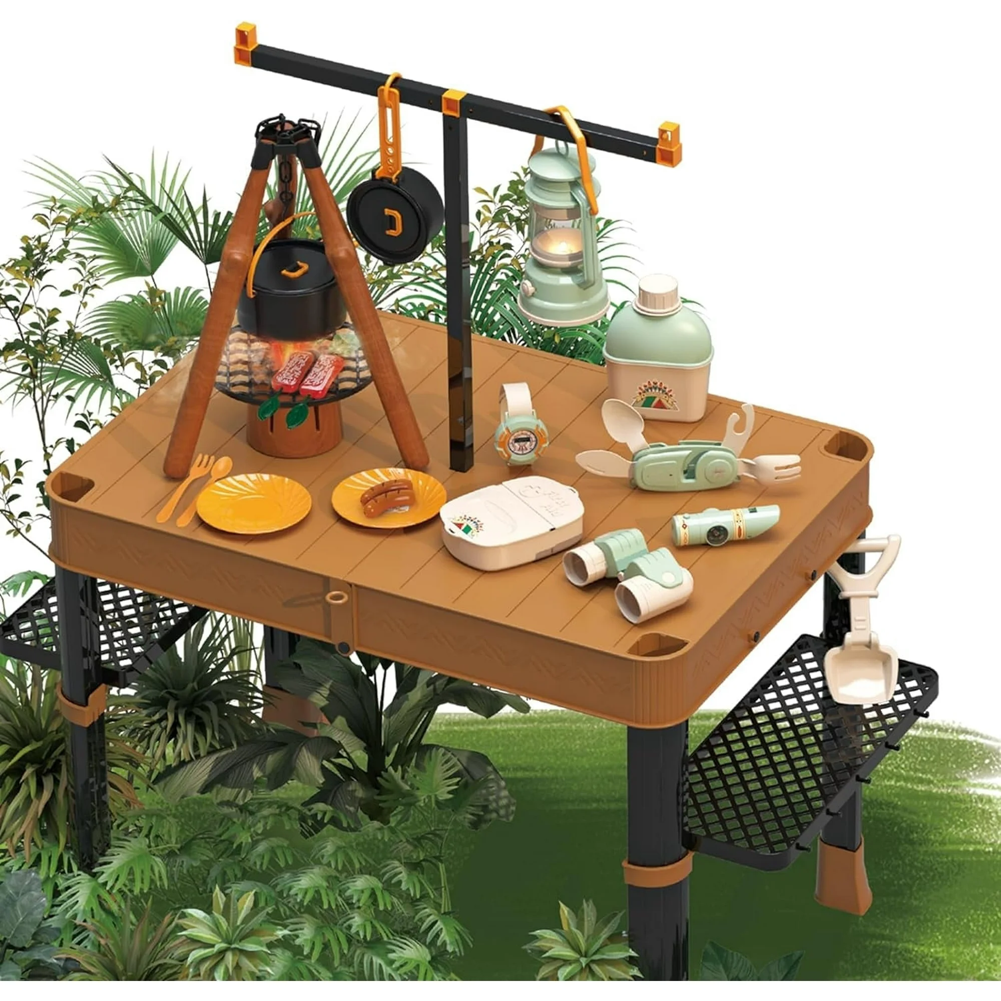Adofi Kids Table, Outdoor Camping Storable Play Table Set for Toddlers Kids