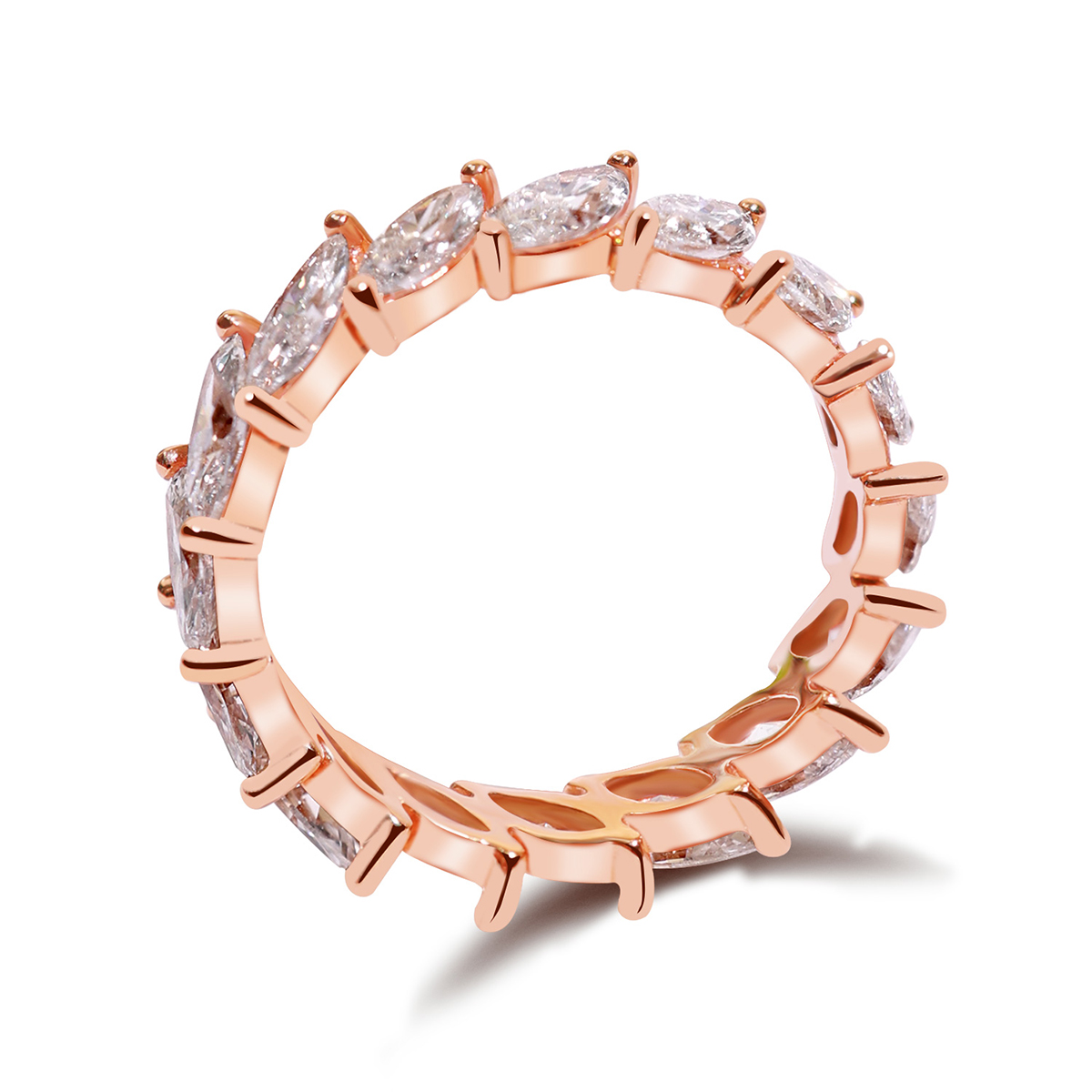 Garland Marquise Cut Lab Grown Diamond Full Eternity Ring ( 3.1 Ct Tw)