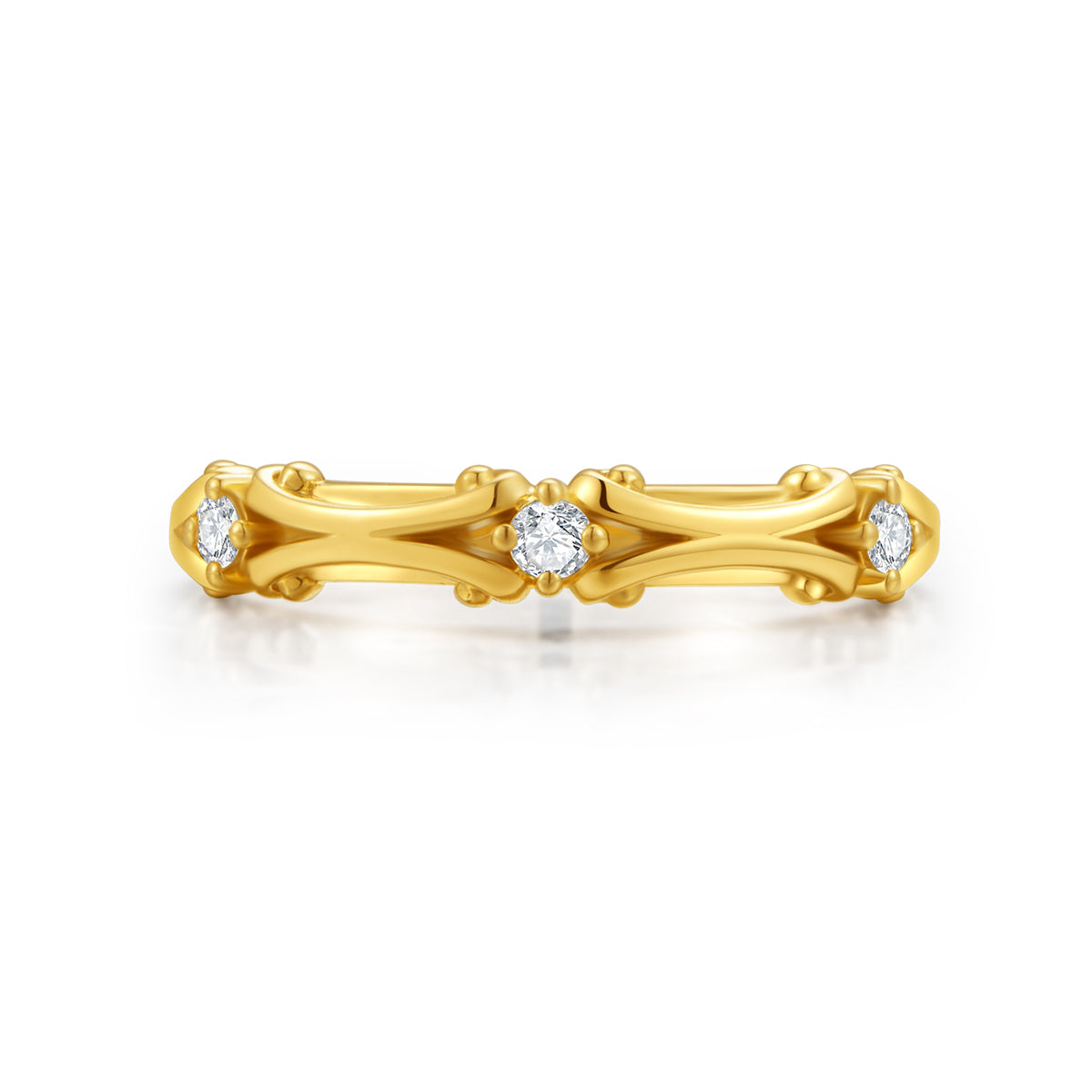 Sculptural Inspired Lab Grown Diamond Wedding Band For Men(0.12 Ct Tw)