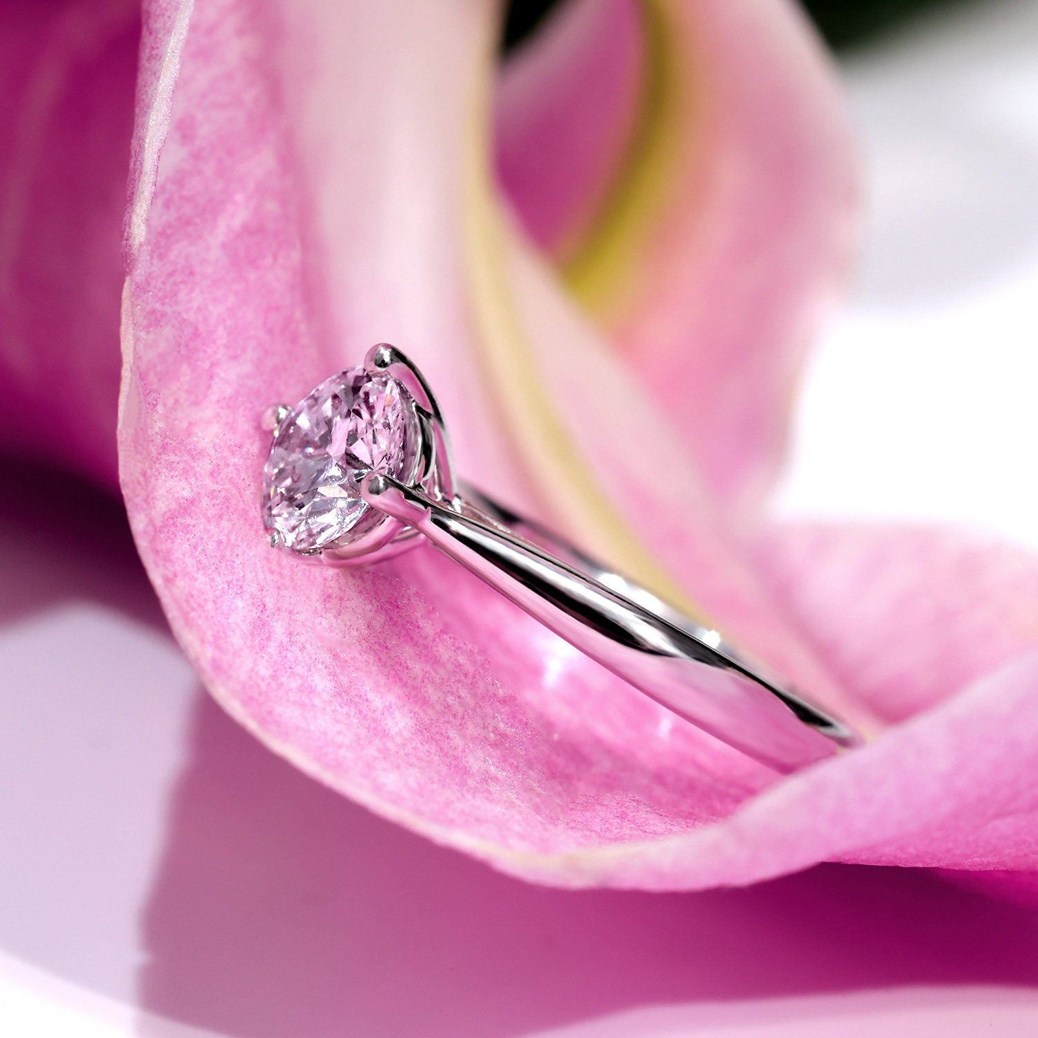 1 Carat Round Cut Lab Grown Diamond Perfect Fit Solitaire Engagement Ring