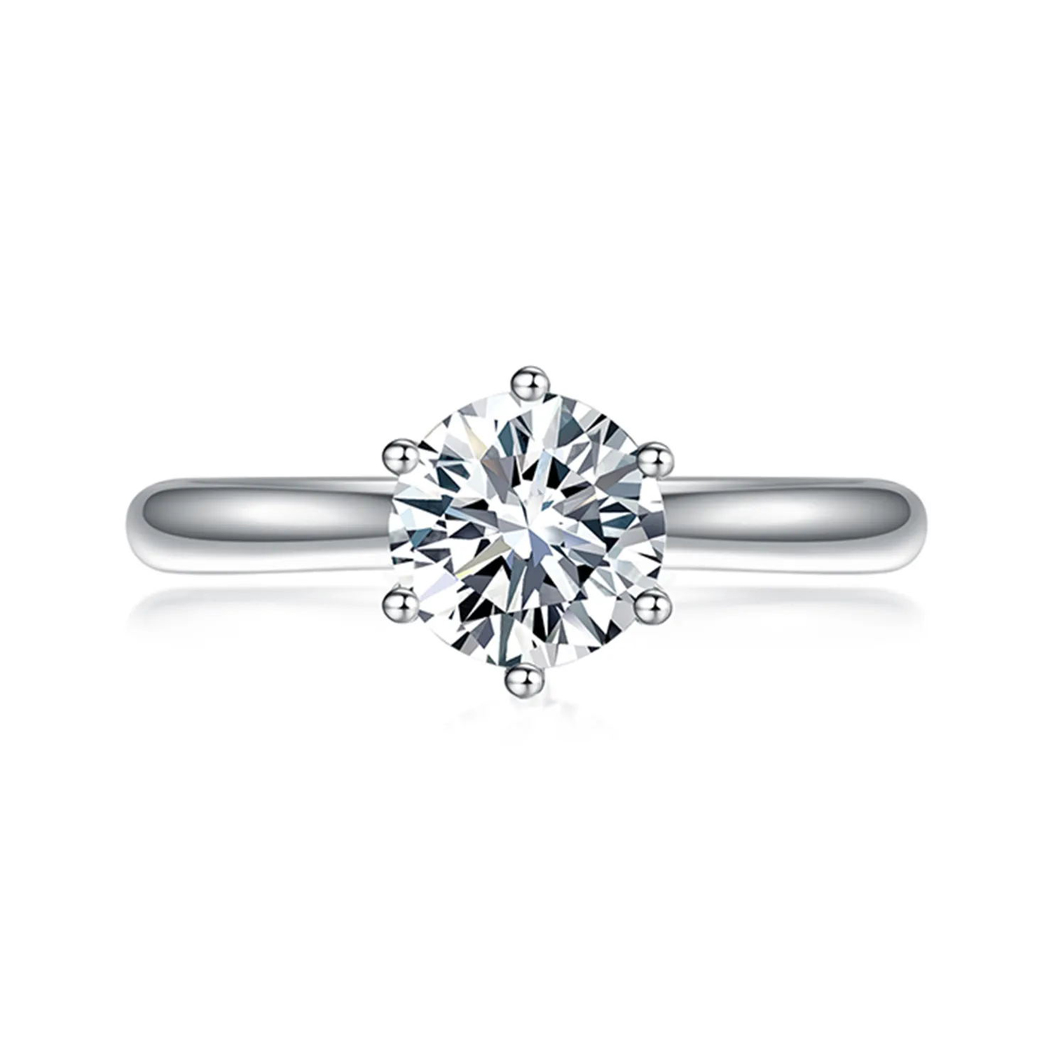 2 Carat Center Stone Brilliant Round Cut Lab Grown Diamond  Solitaire Engagement Ring