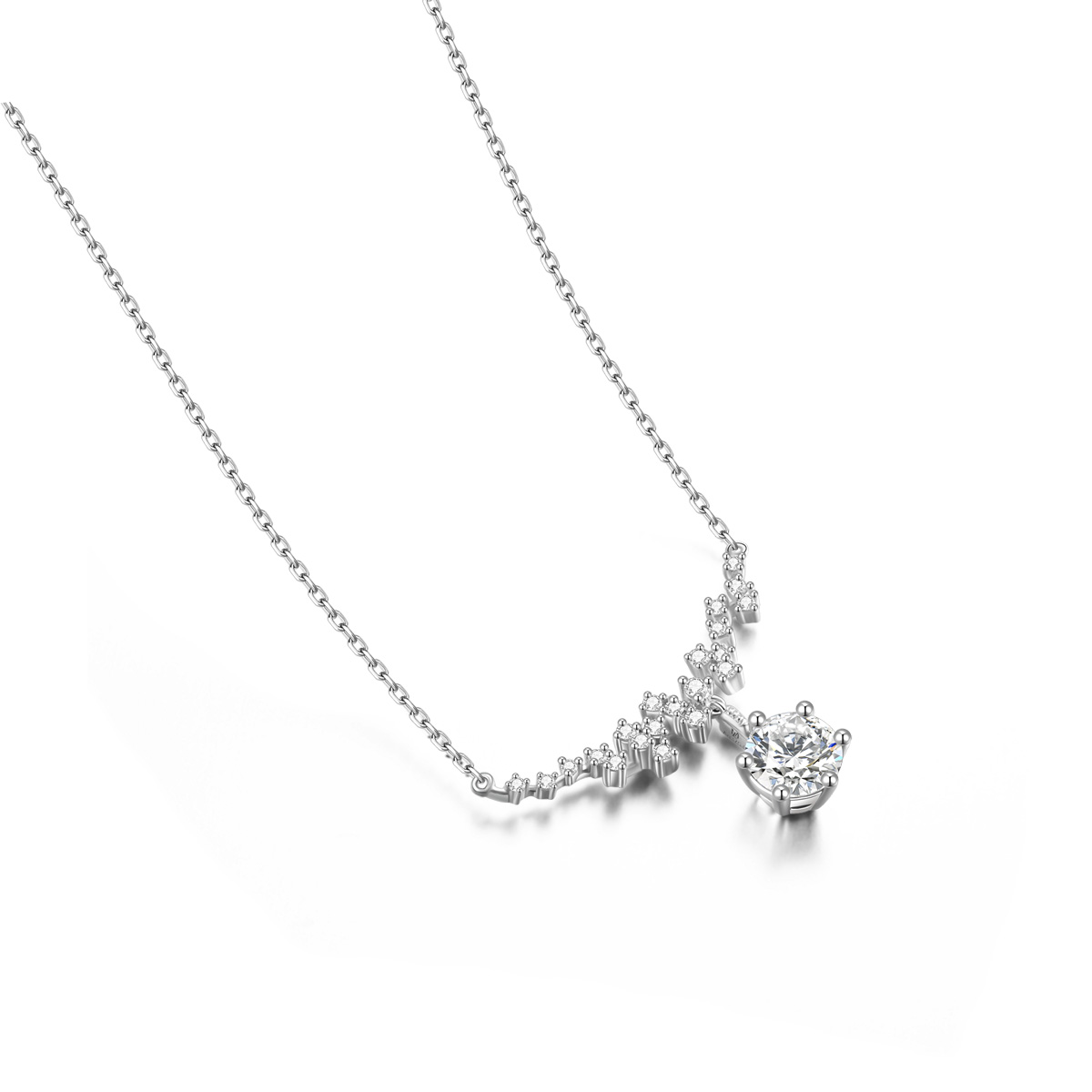 Brilliant Stars Lab Grown Diamond Necklace in 18k Gold ( 0.7 Ct Tw)