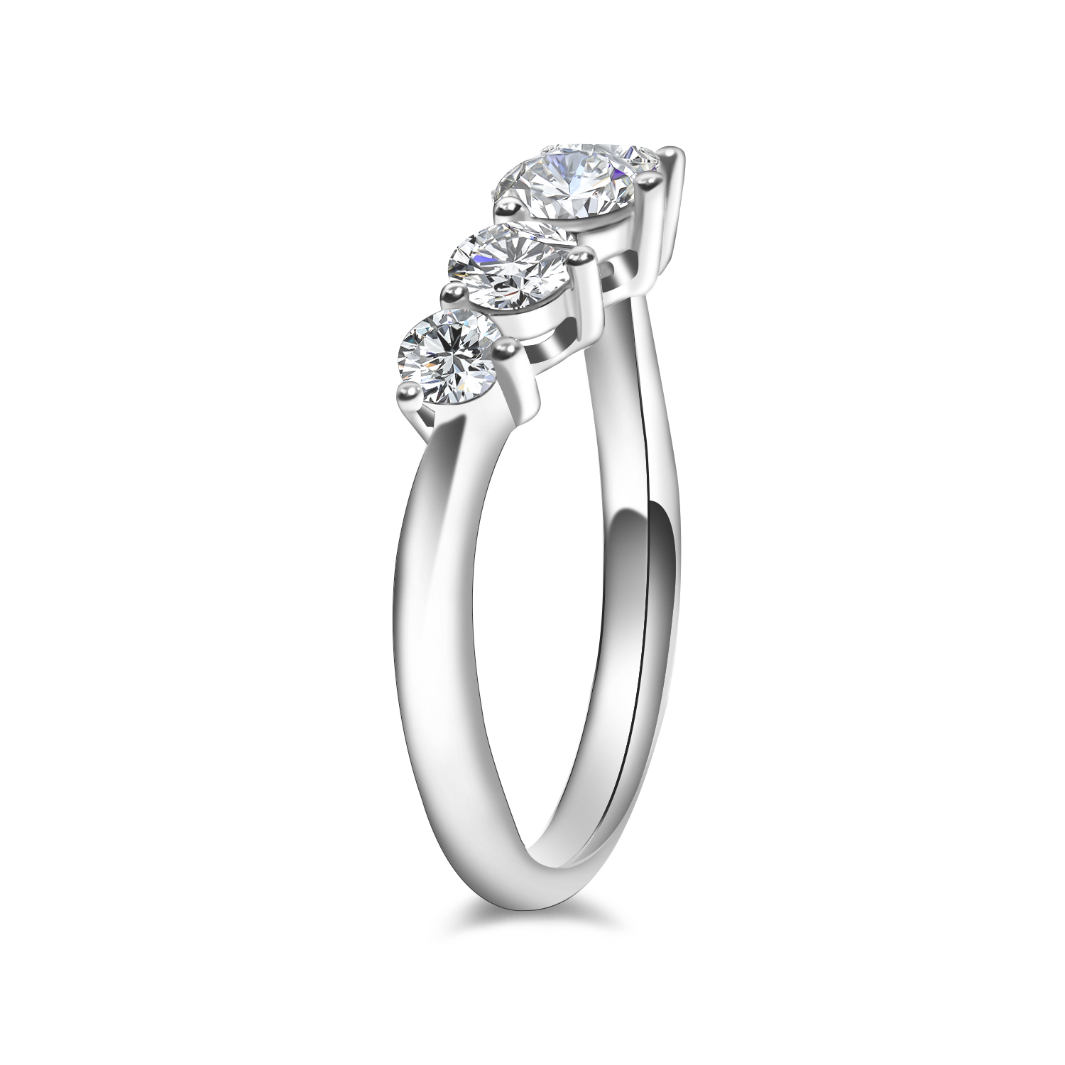 5-Stone Graduated Round Cut Lab Grown Diamond Ring in 18k Gold ( 0.8 Ct Tw)