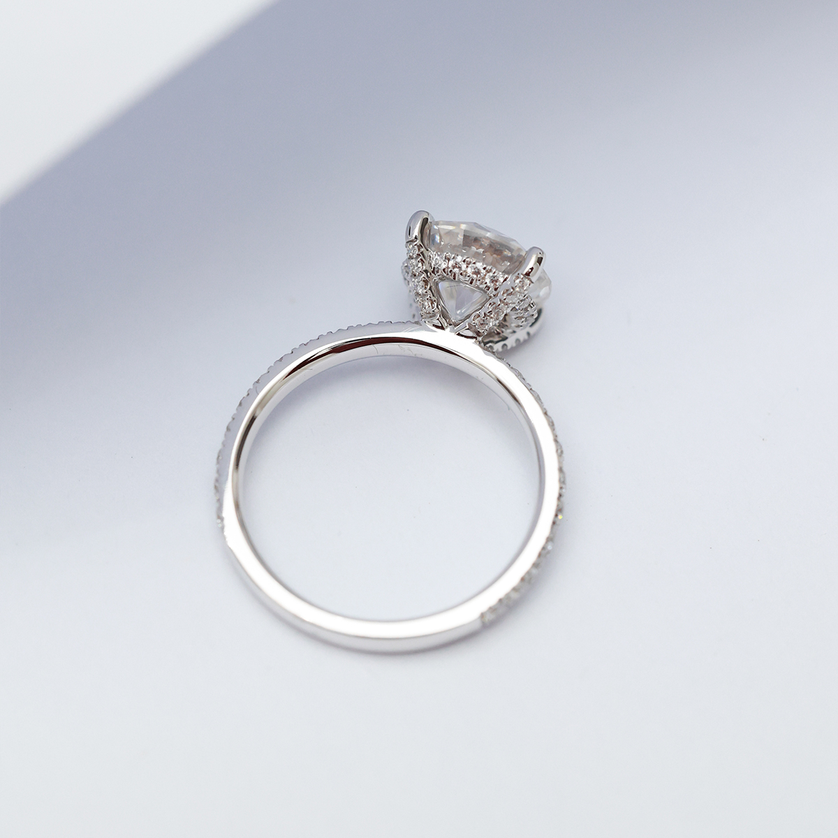 IGI Certificated 3 Carat Round Cut Lab Grown Diamond Engagement Ring In 18k White Gold (3.4 Ct. Tw)