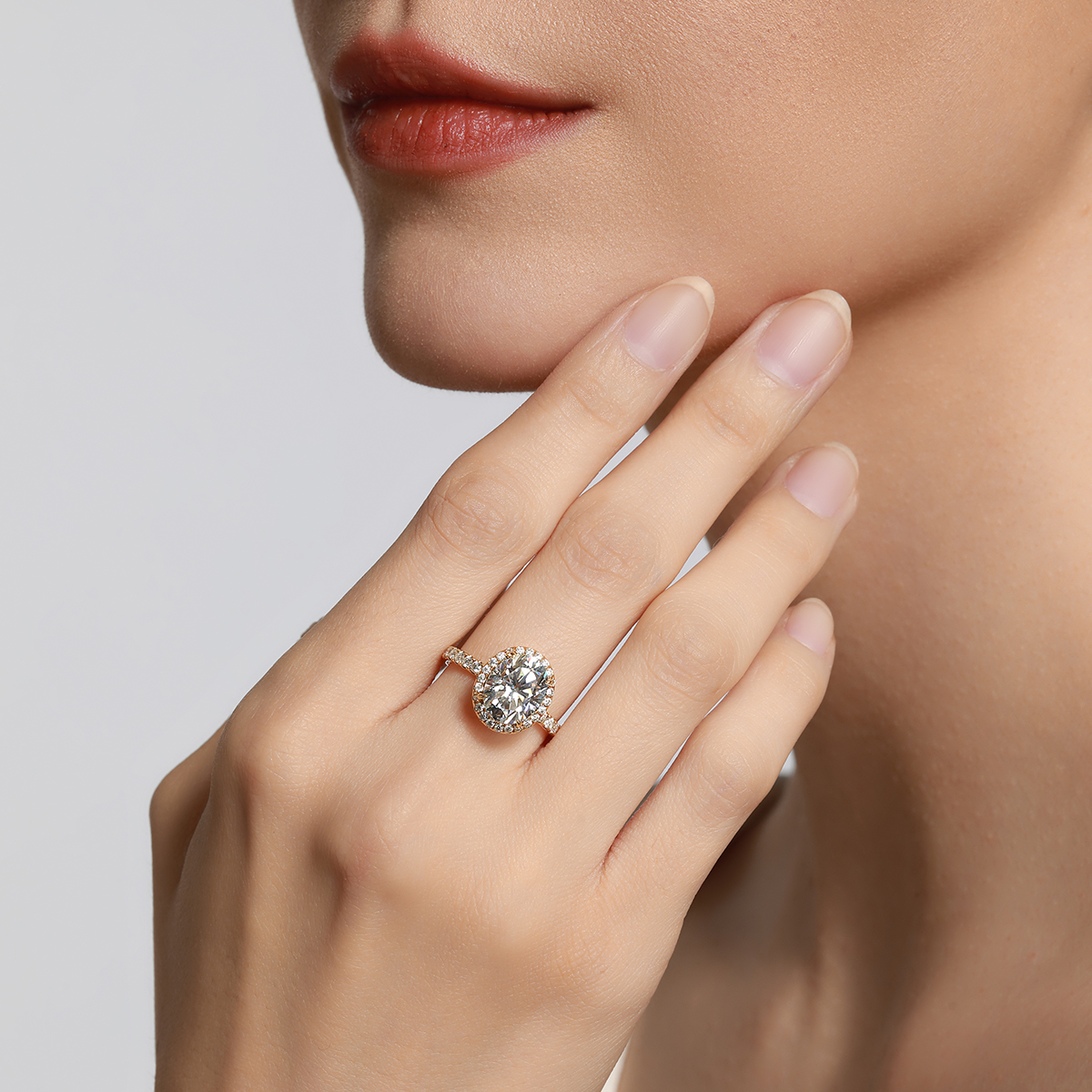 IGI Certificated 3 ct. Oval Cut Lab Grown Diamond Engagement Ring In 18k Yellow Gold (3.6 Ct. Tw)