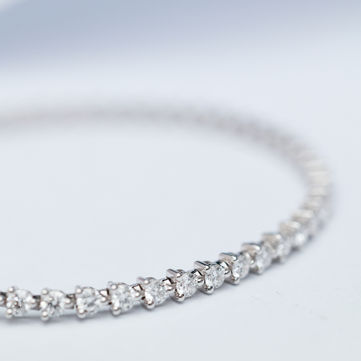 2.4 Carat Total Weight Brilliant Round Cut Lab Grown Diamond Tennis Bracelet-Light Mark