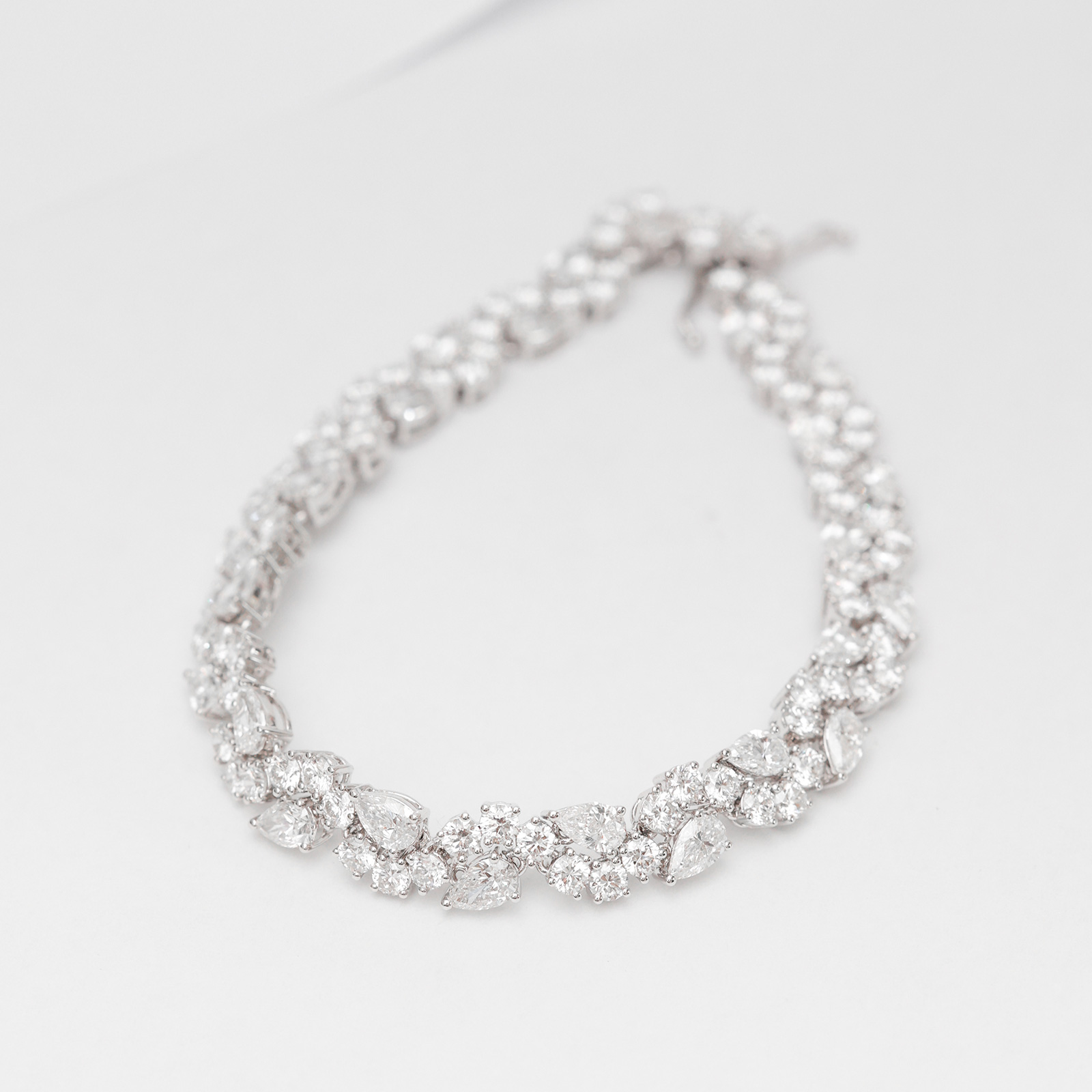 LMBW0002  9 Ct. Tw. Fancy Mix Shape Lab Grown Diamond Bracelet In 18k White Gold 