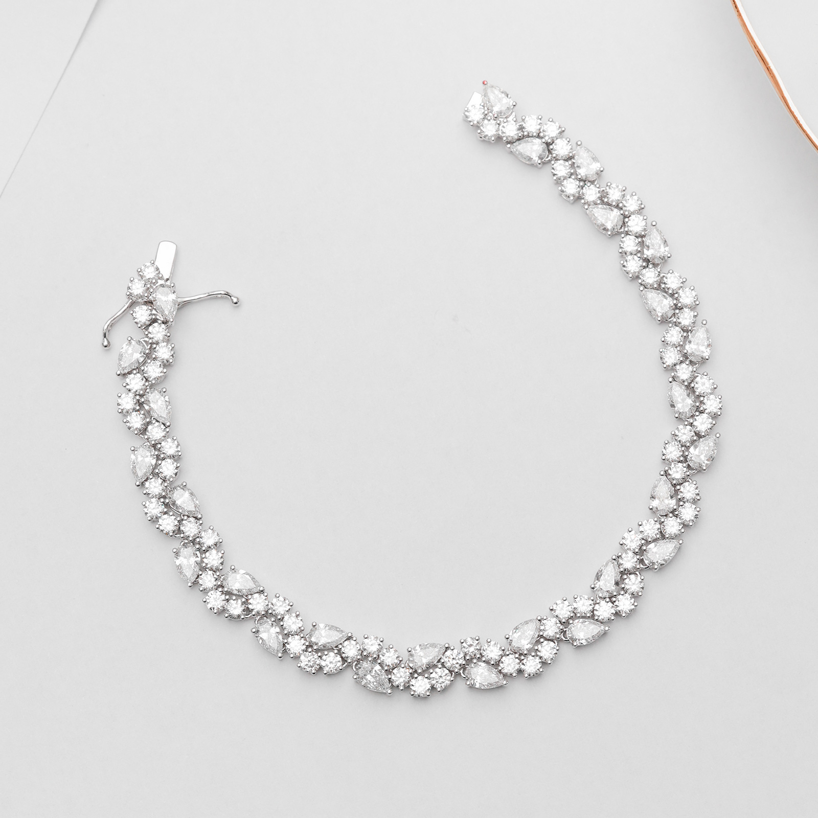 LMBW0002  9 Ct. Tw. Fancy Mix Shape Lab Grown Diamond Bracelet In 18k White Gold 
