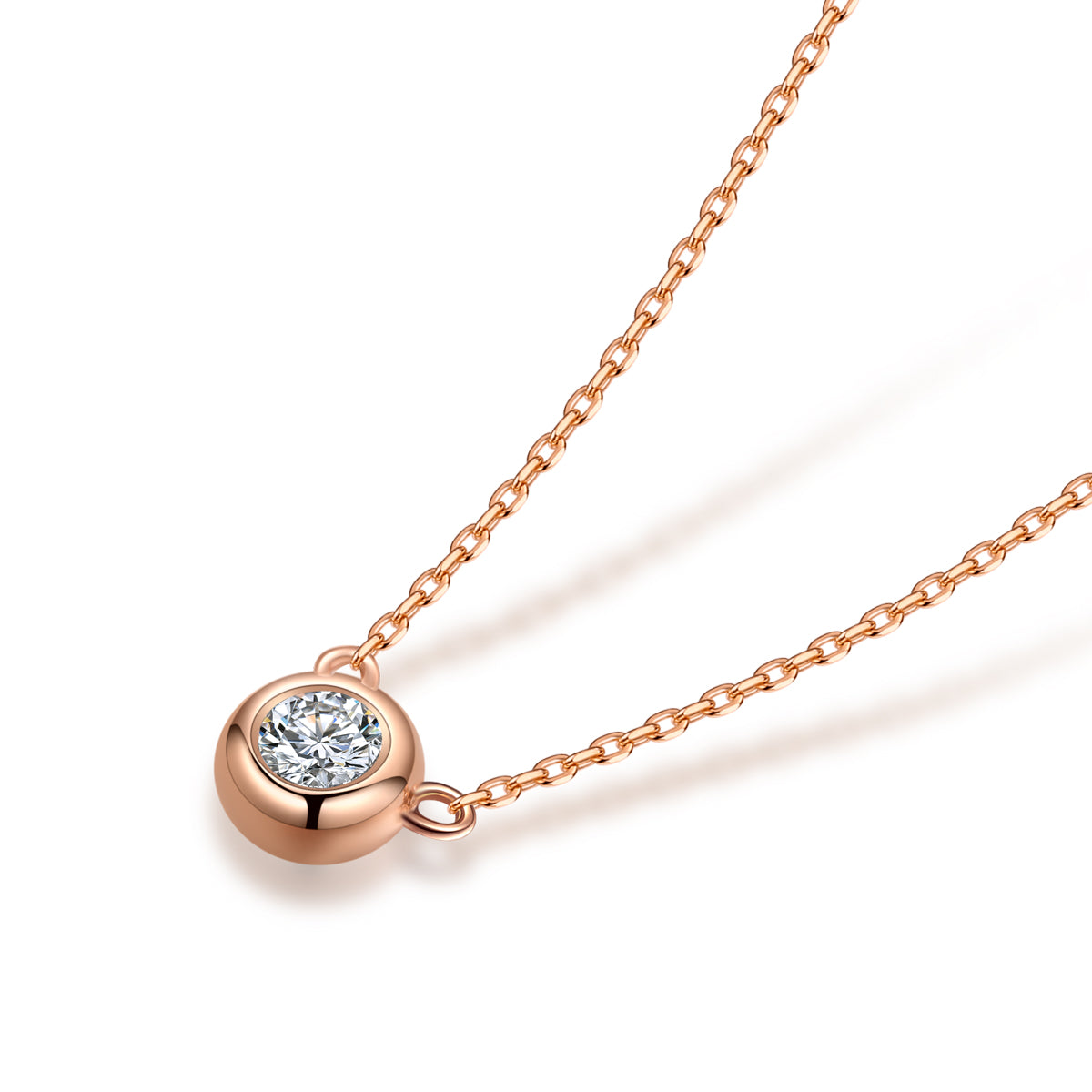 Bezel Set Lab Grown Diamond Pendant Necklace (0.3 Ct Tw)