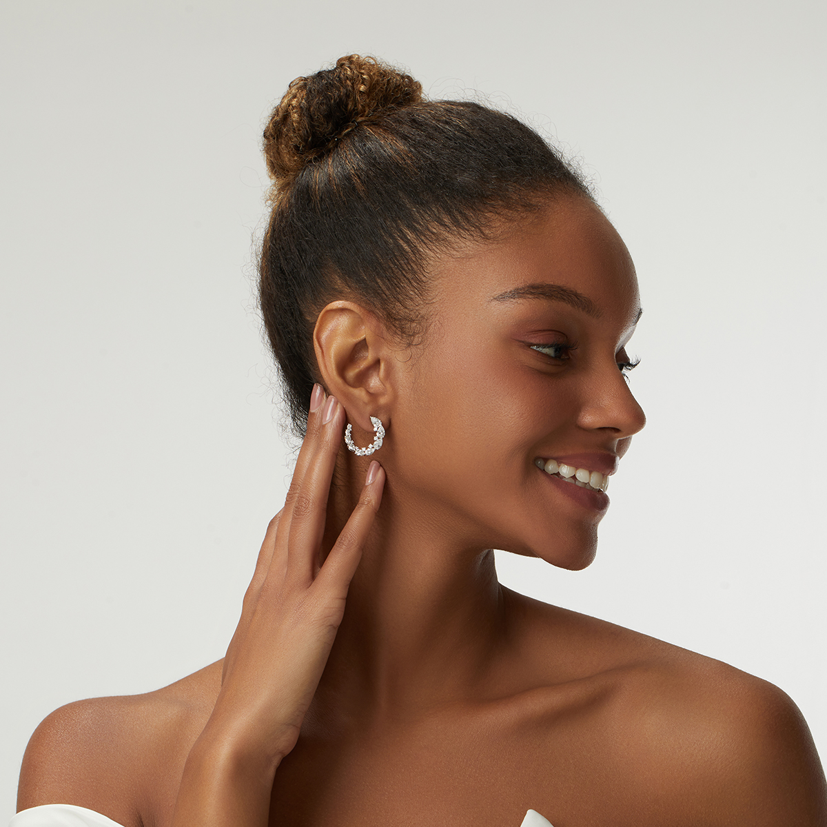 Earrings in 18k white Gold