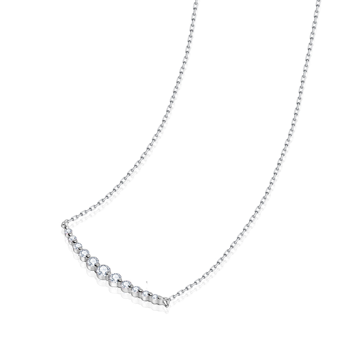 Star Trail Lab Grown Diamond Bar Necklace (0.3 Ct Tw)