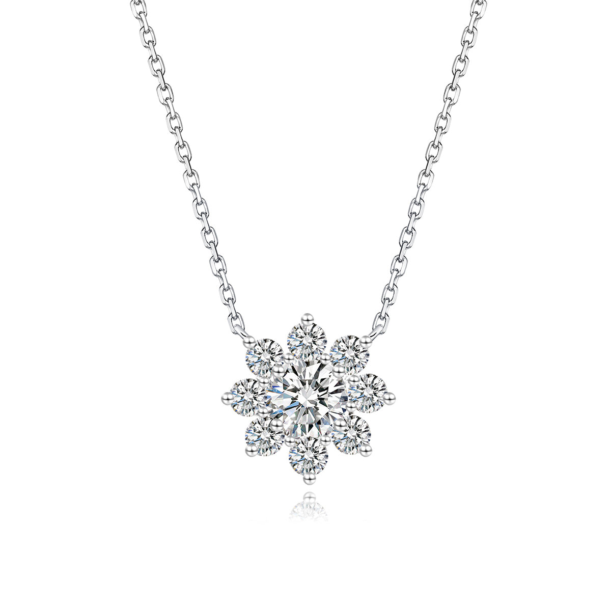 Radiant Blossom Lab Grown Diamond Pendant Necklace  (1.3 Ct Tw)