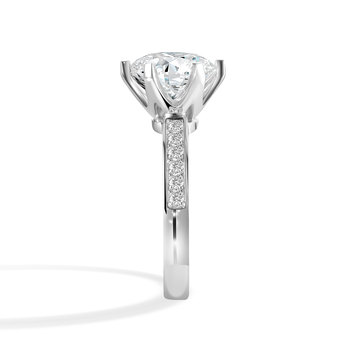 Lab-Grown Diamond 2.9ct. tw.18k White Gold Rings Six Prong