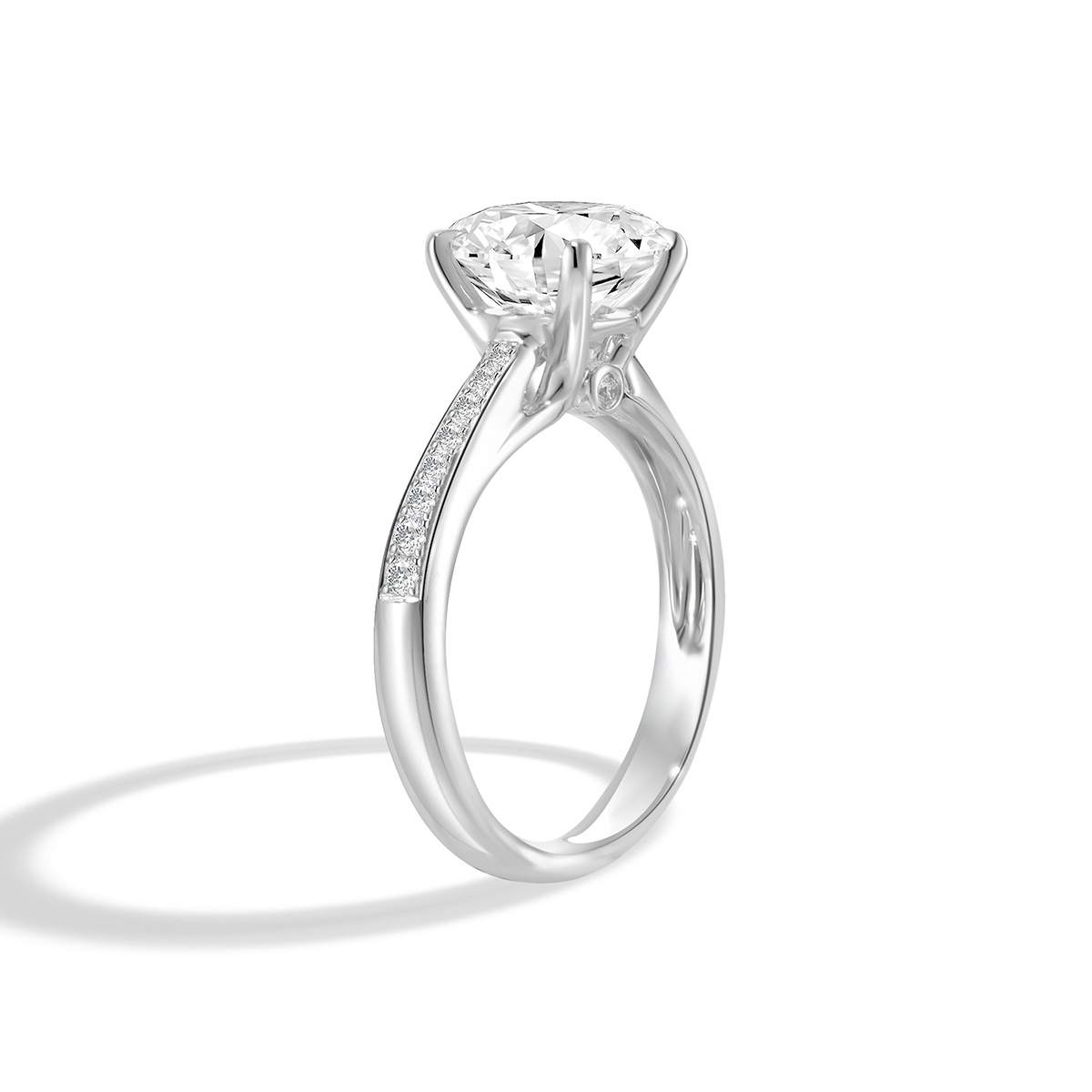 Lab-Grown Diamond 2.2ct. tw. Round Cut 18k White Gold Rings
