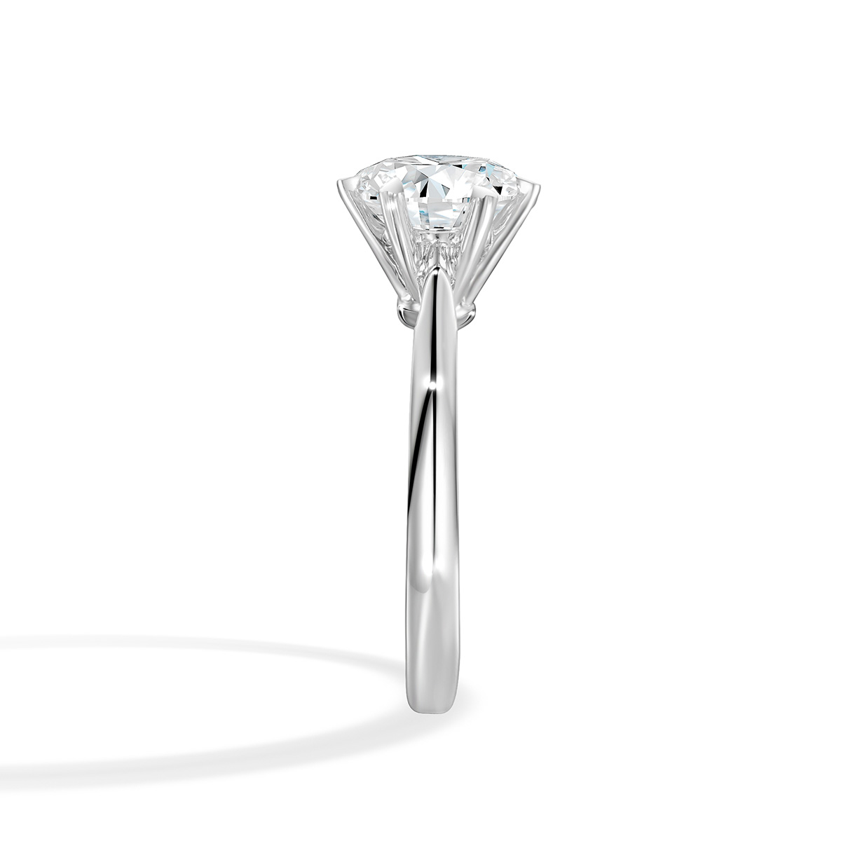 Lab-Grown Diamond 1.59ct. tw. Round Cut  18k White Gold Rings Six Prong