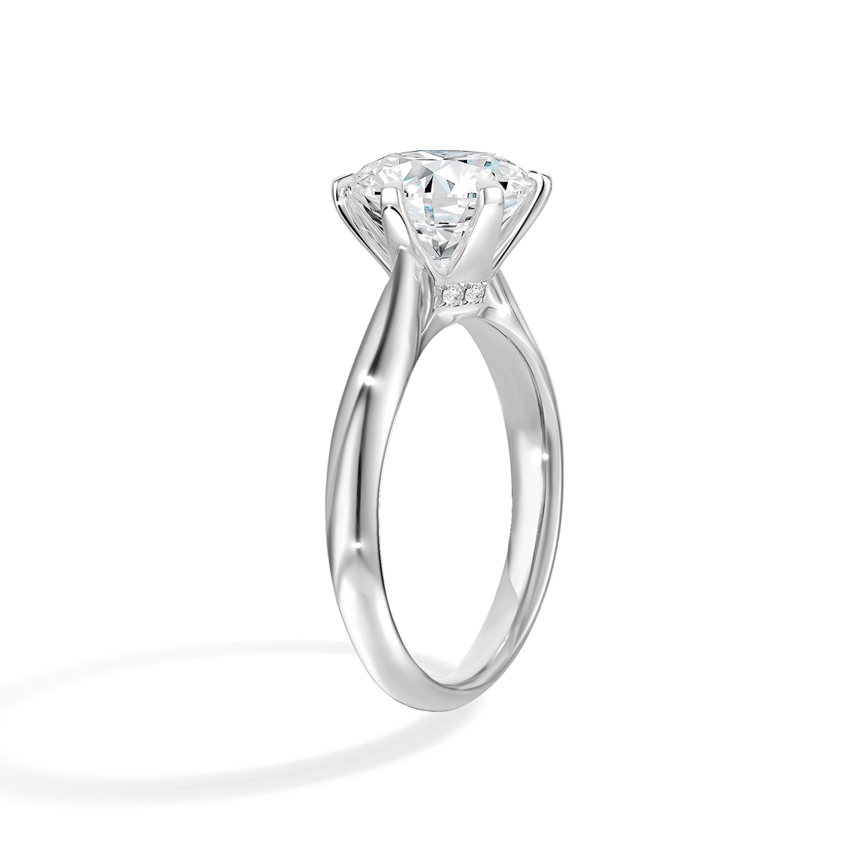 Lab-Grown Diamond 2.52ct. tw. Round Cut 18k White Gold Rings Six Prong