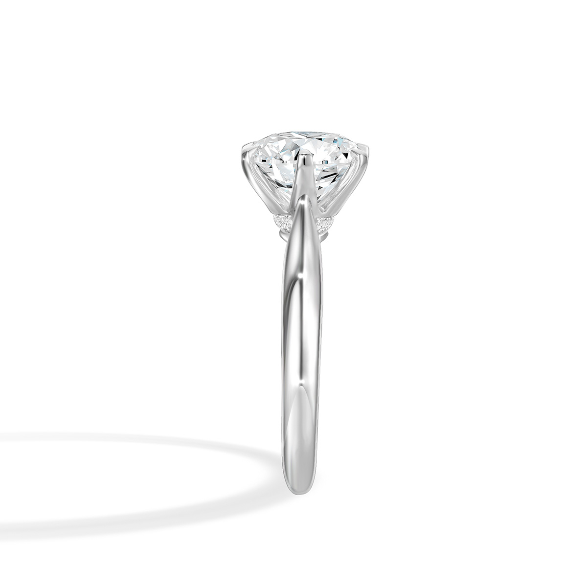 Lab-Grown Diamond 2.52ct. tw. Round Cut 18k White Gold Rings Six Prong