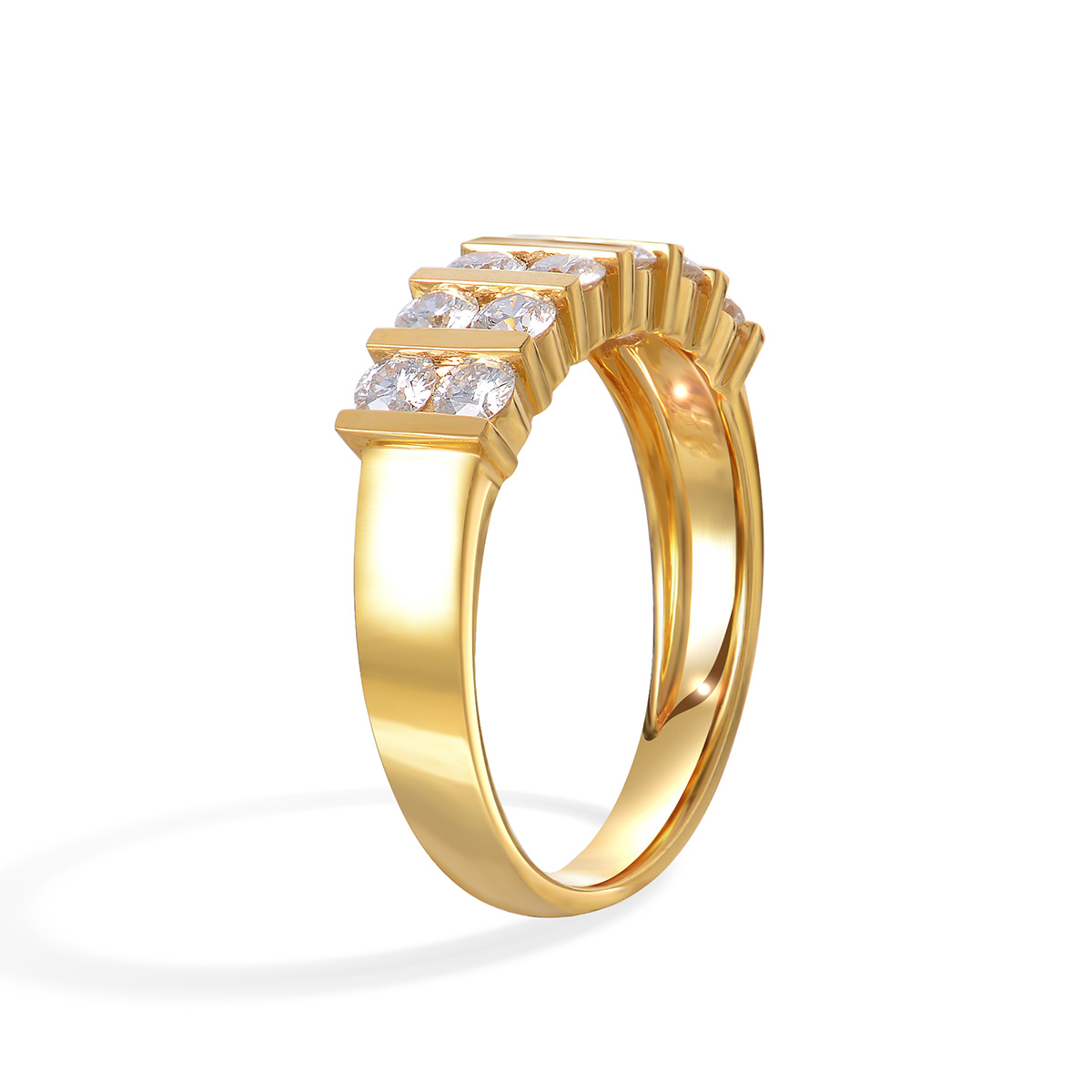 Lab-Grown Diamond 0.83ct. tw. Round Cut  18k Yellow Gold Rings