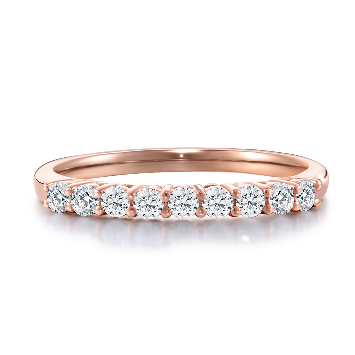 Lab-Grown Diamond 0.25ct. tw. Round Cut 18k Rose Gold Rings