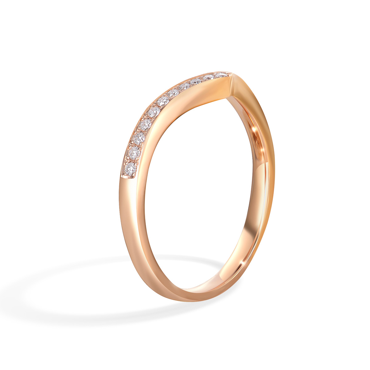 Lab-Grown Diamond 18k Round Cut Rose Gold Rings