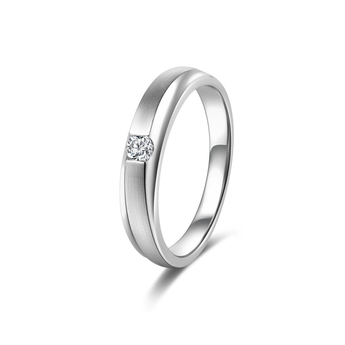 Promise Ribbon Wedding Band For Men (0.12 Ct Tw)