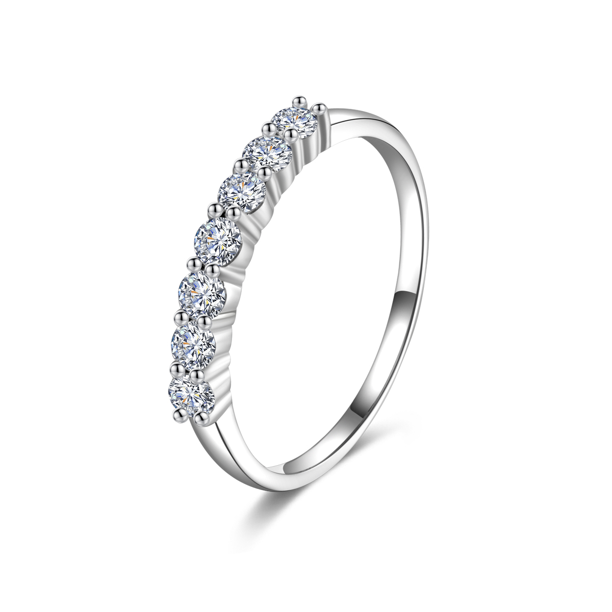Seven Stone Lab Grown Diamond Wedding Band (0.37 Ct Tw)