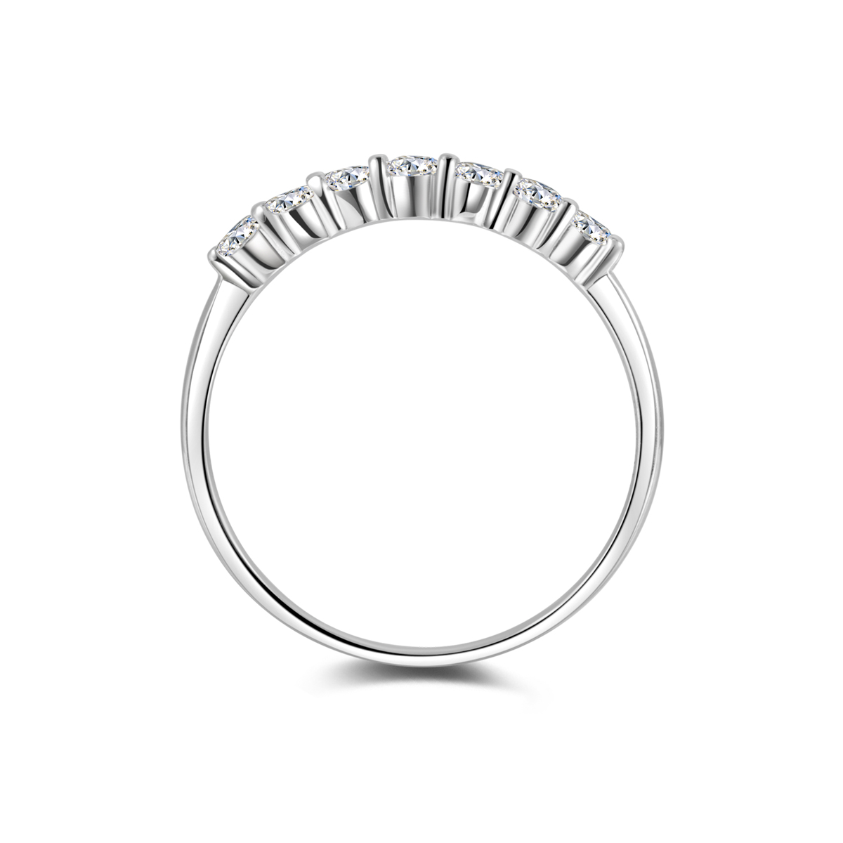 Seven Stone Lab Grown Diamond Wedding Band (0.37 Ct Tw)