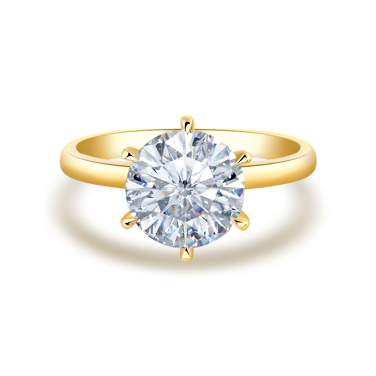 3 Carat Center Stone Brilliant Round Cut Lab Grown Diamond Hidden Halo Engagement Ring  (3.1 Ct Tw)-Light Mark