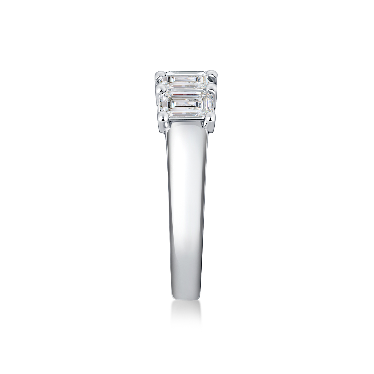 2 Carat Total Weight 5-Stone Emerald Cut Lab Grown Diamond Wedding Ring Anniversary Band-Light Mark