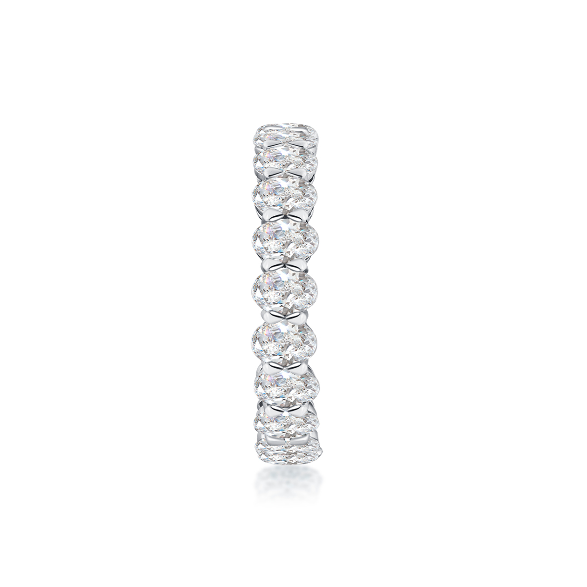 3 Carat Total Weight Oval Cut Lab Grown Diamond Full Eternity Wedding Ring Anniversary Band-Light Mark