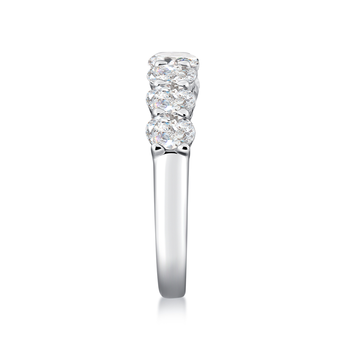 1 Carat Total Weight Oval Cut Seven Stone Half Eternity Band Wedding Ring